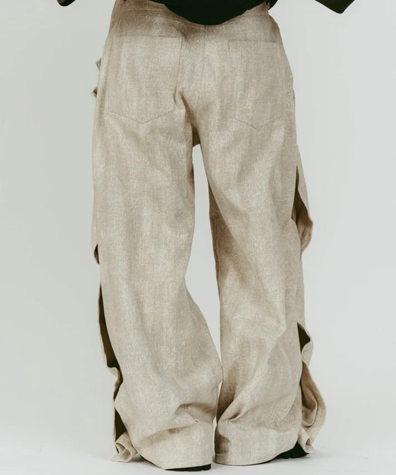 cling drape denim pants(unisex) Knuth Marf