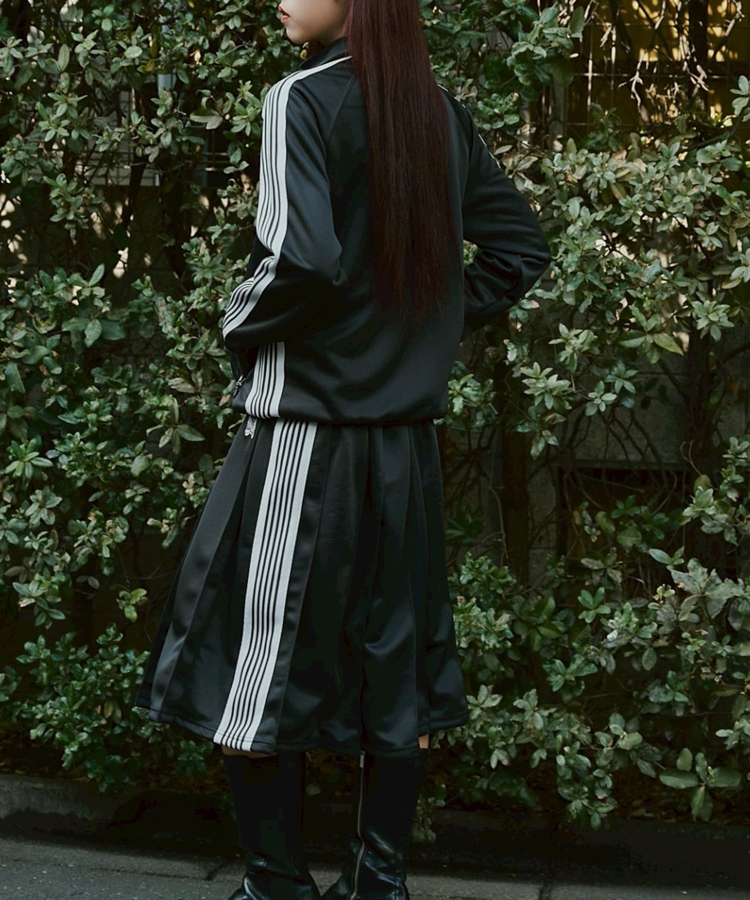 Pleated Track Skirt - Poly Smooth Needles