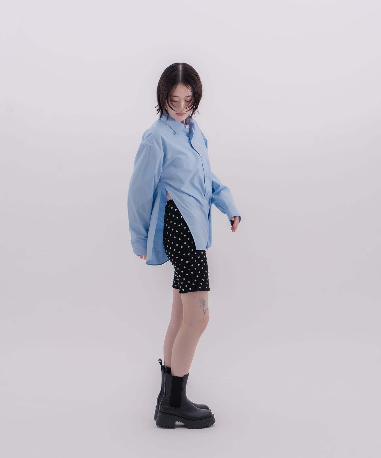 Polka dot print cycling shorts naokitomizuka