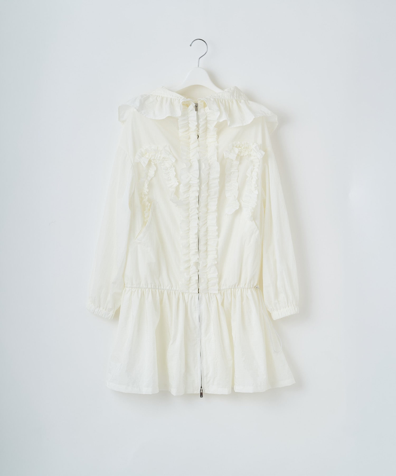 Nylon frilled mountain parka naokitomizuka