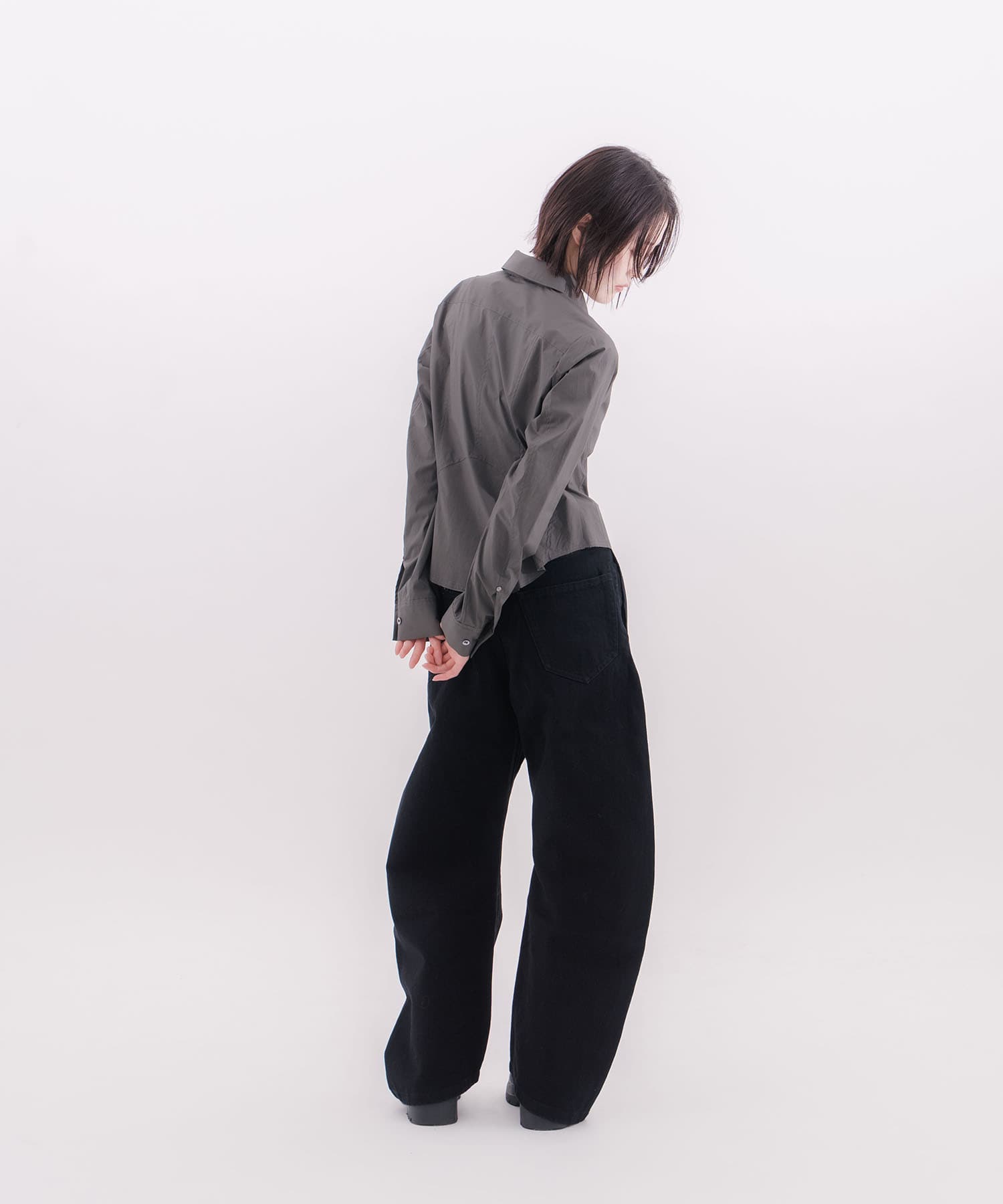 fitted zip up shirt CONZ