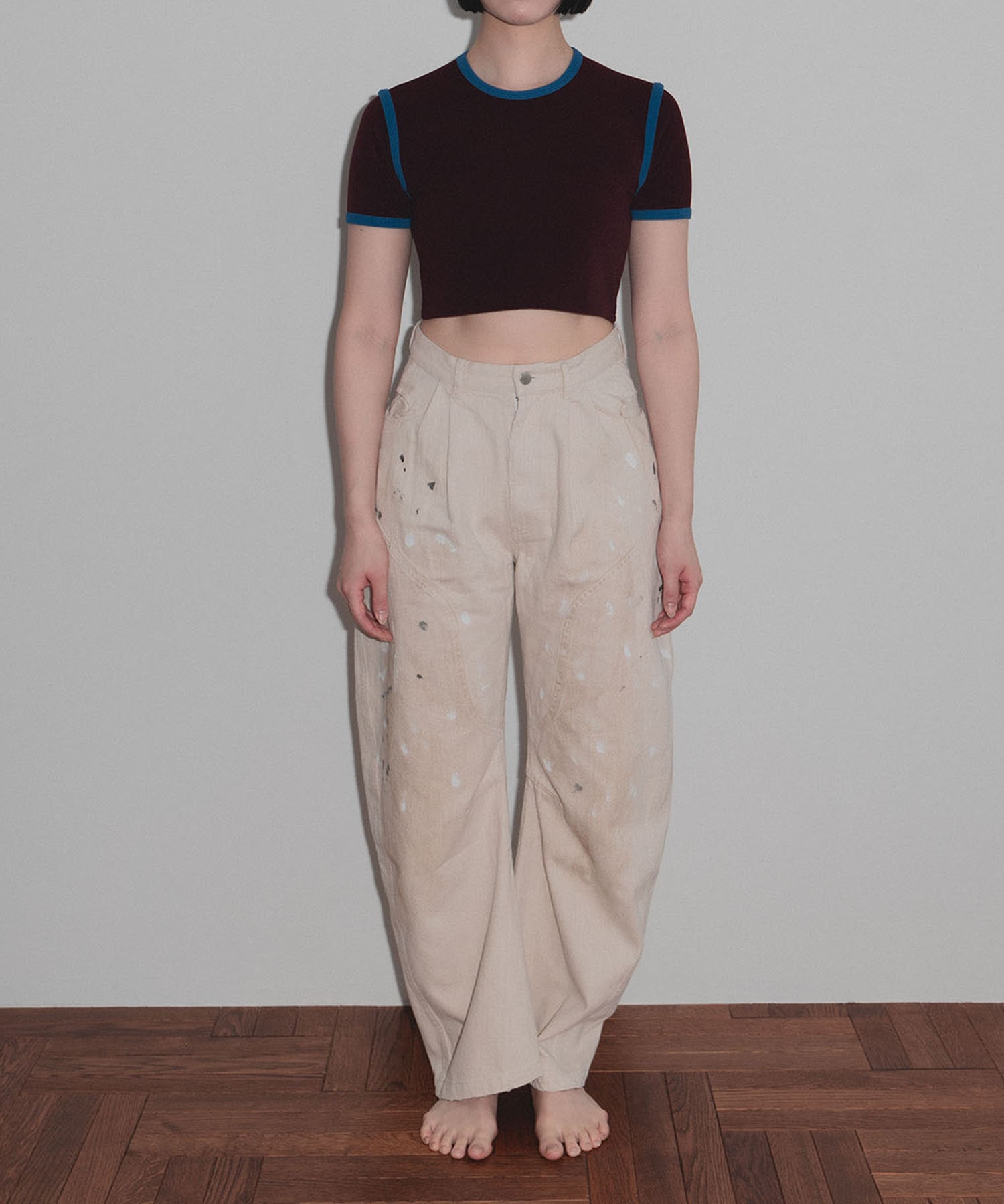 別注 STRETCH PILE RINGER SHORT TEE kotohayokozawa