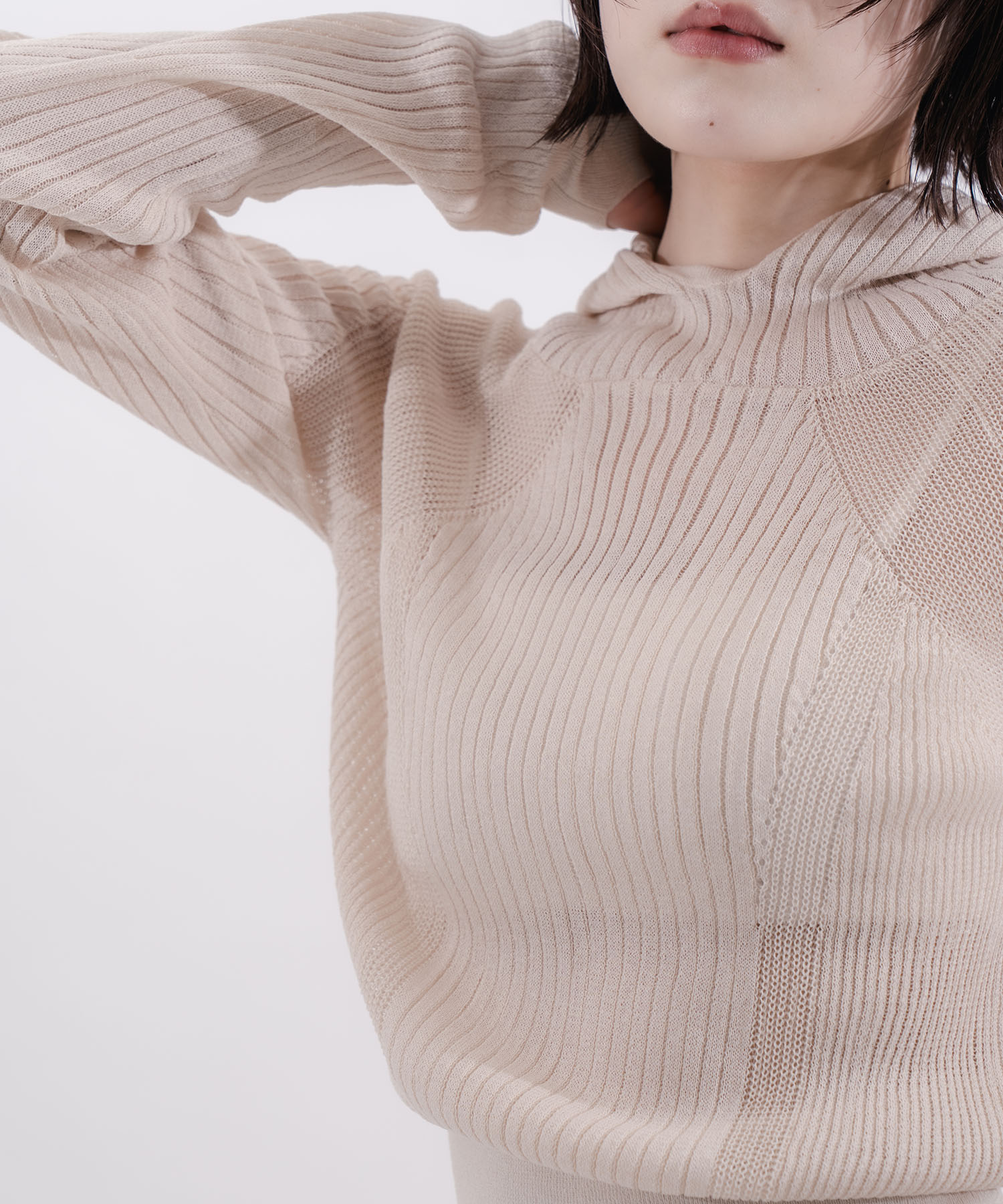rib slim hoodie CONZ