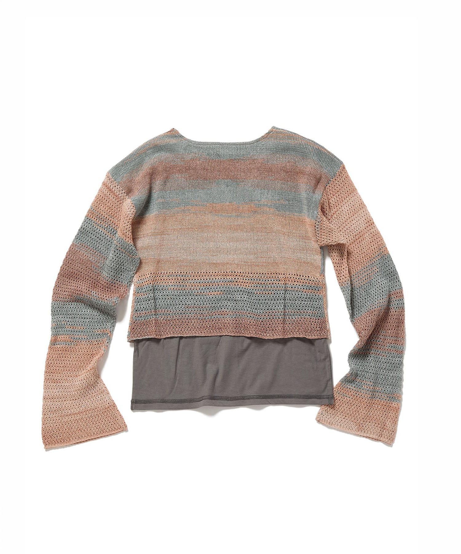 Double T-Layered Knit Cardigan PERVERZE