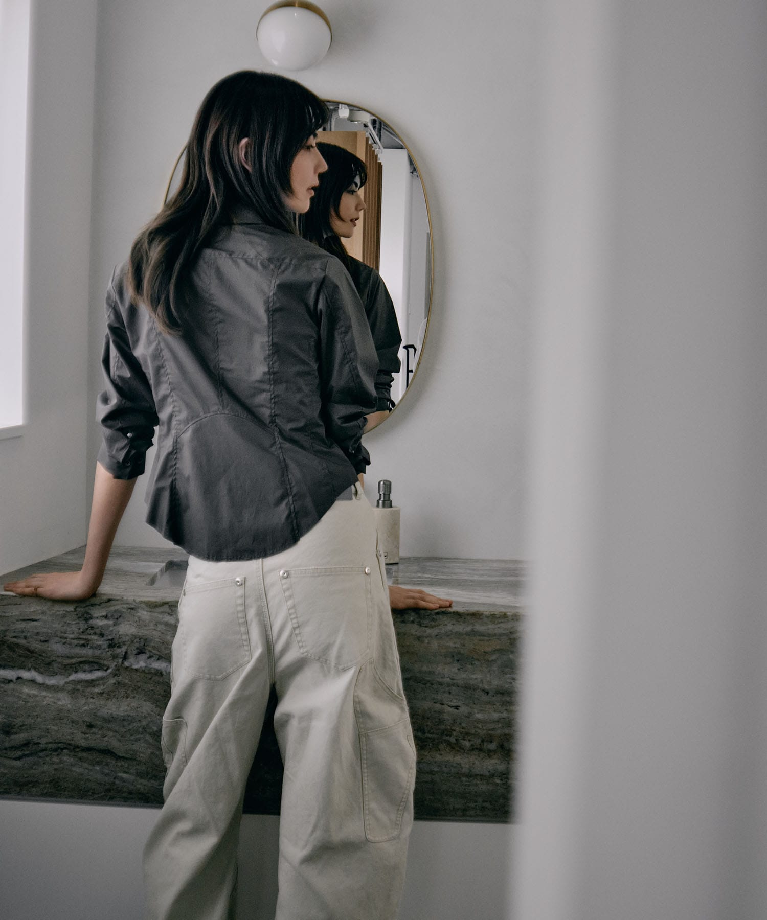 CONZ duck double knee curved leg pants｜コンズ ダックダブルニー