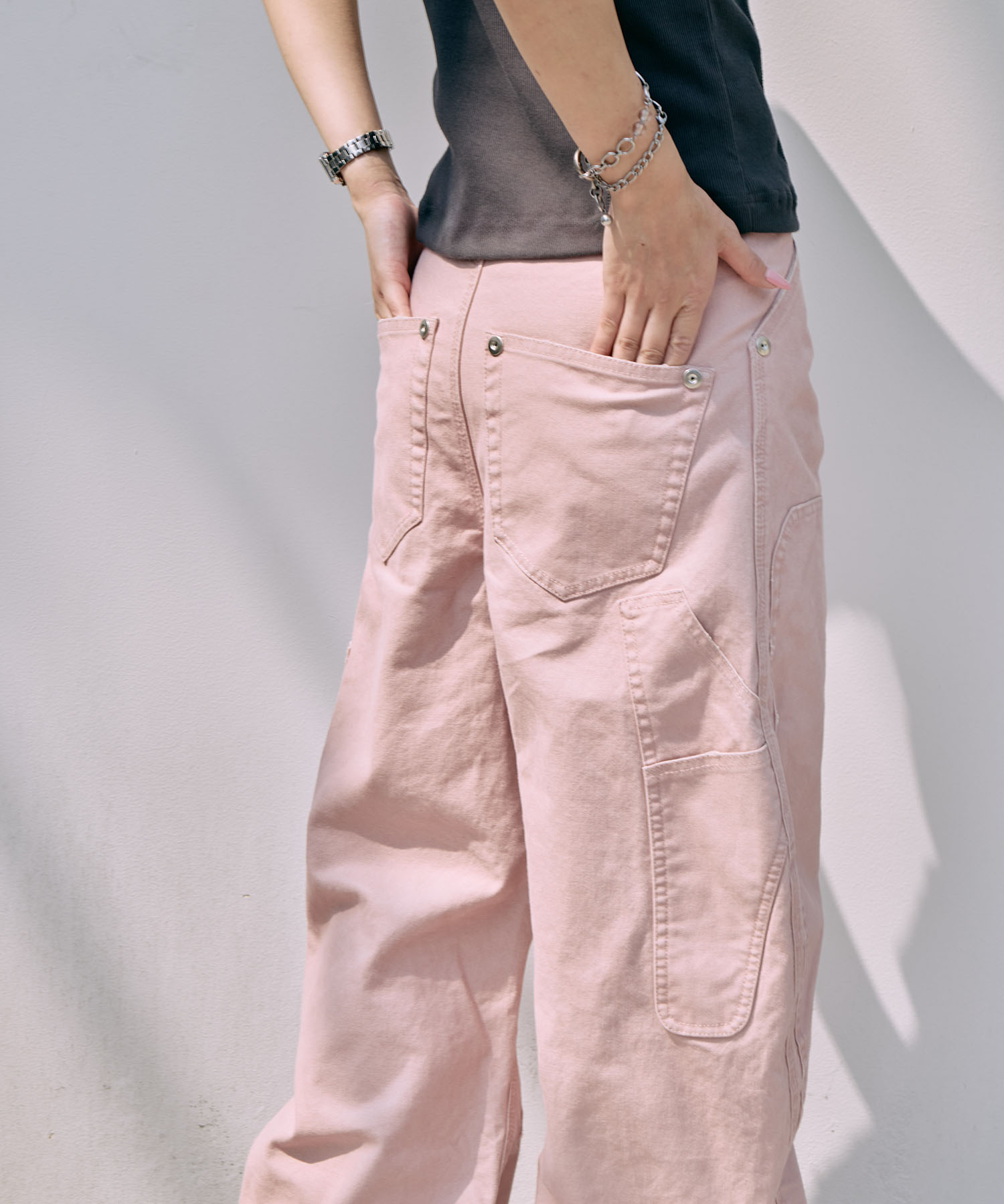 duck double knee curved leg pants CONZ