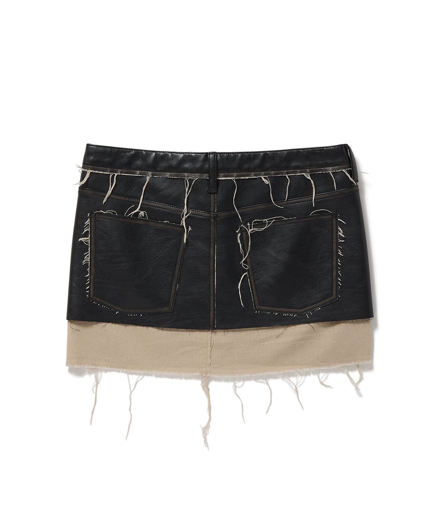 Washed Leather Mini Skirt PERVERZE