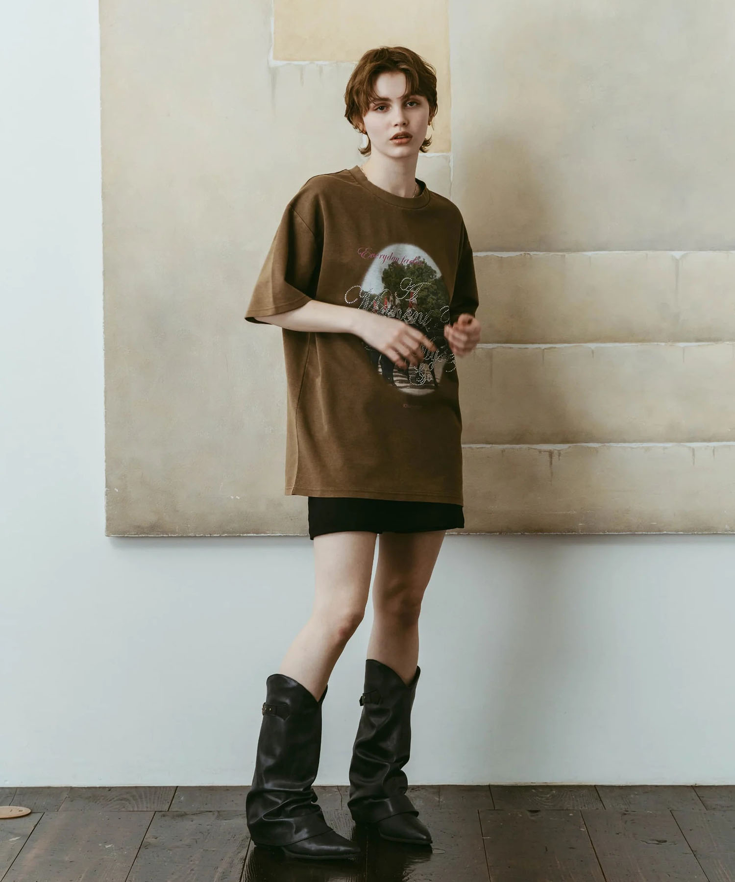 rhinestone graphic tee(unisex) Knuth Marf