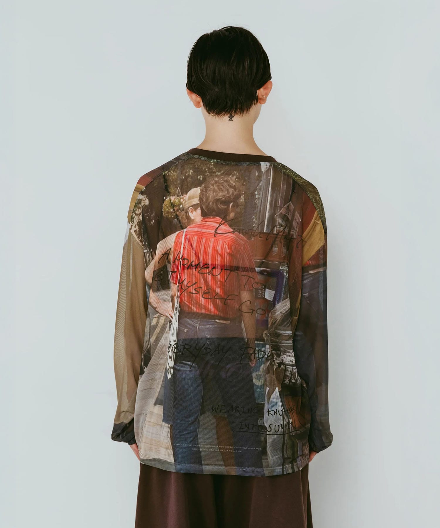 oji sheer long-sleeve tee(unisex) Knuth Marf