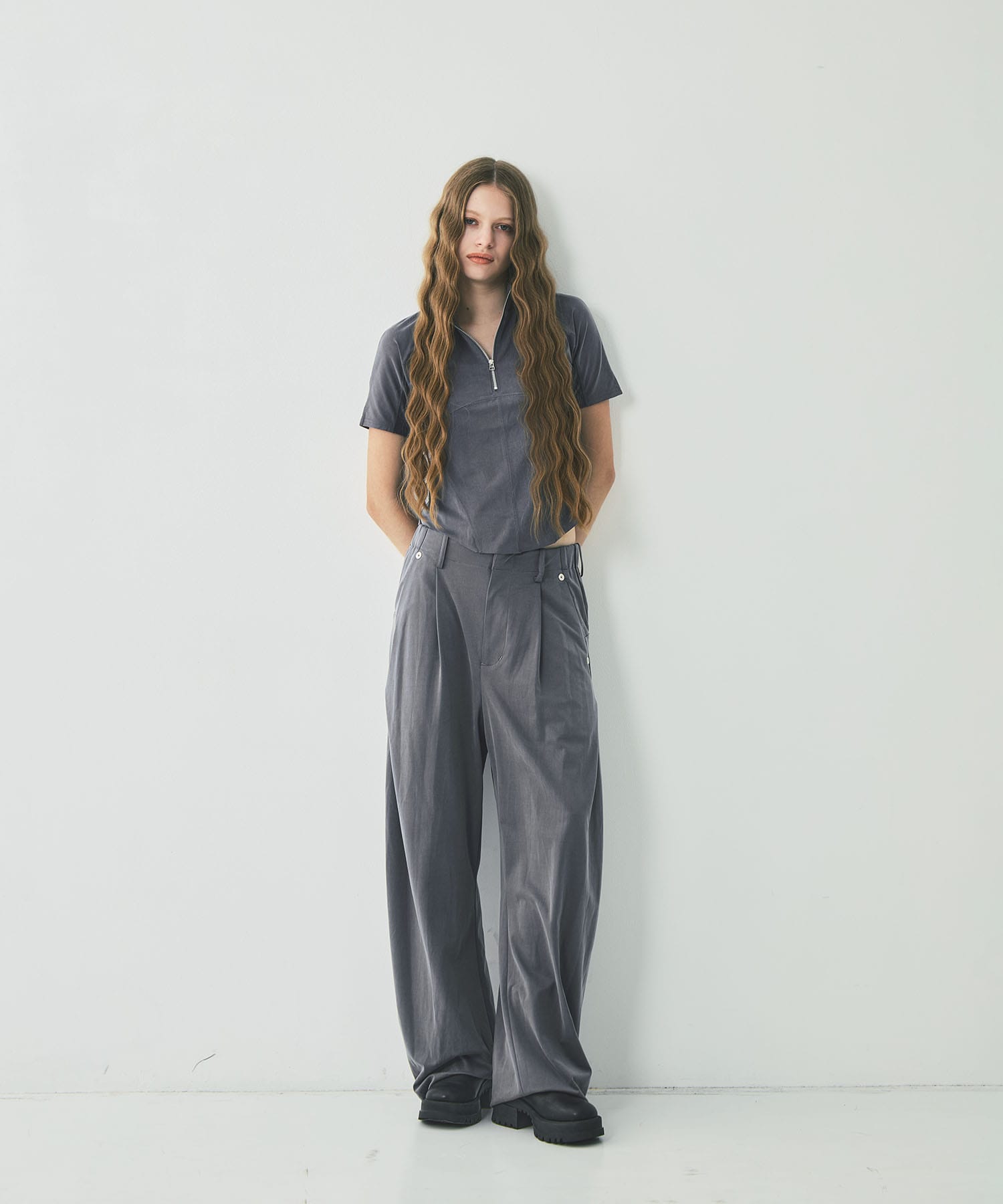 half zip fitted top CONZ