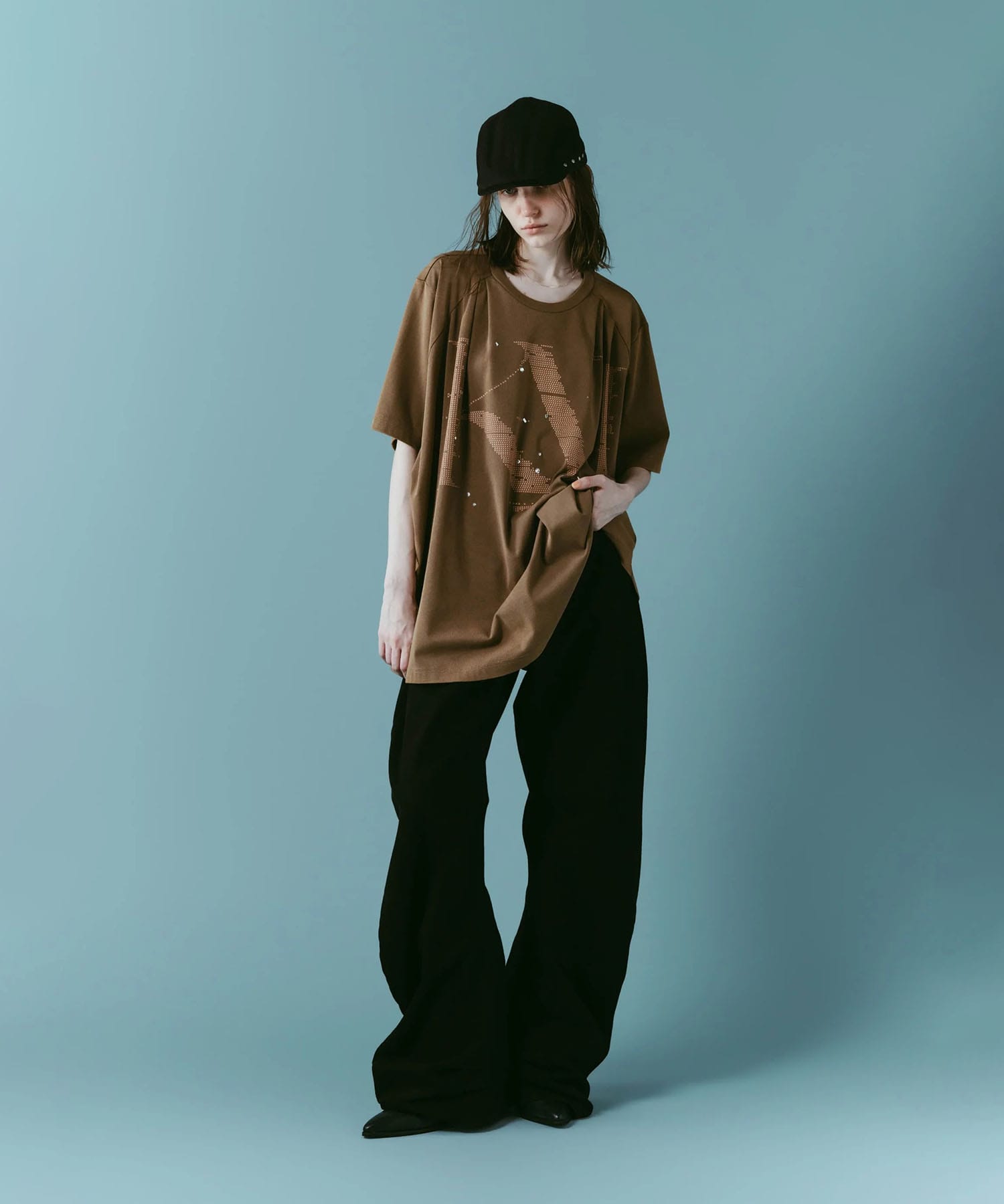 tuck detail oversized tee(unisex) Knuth Marf