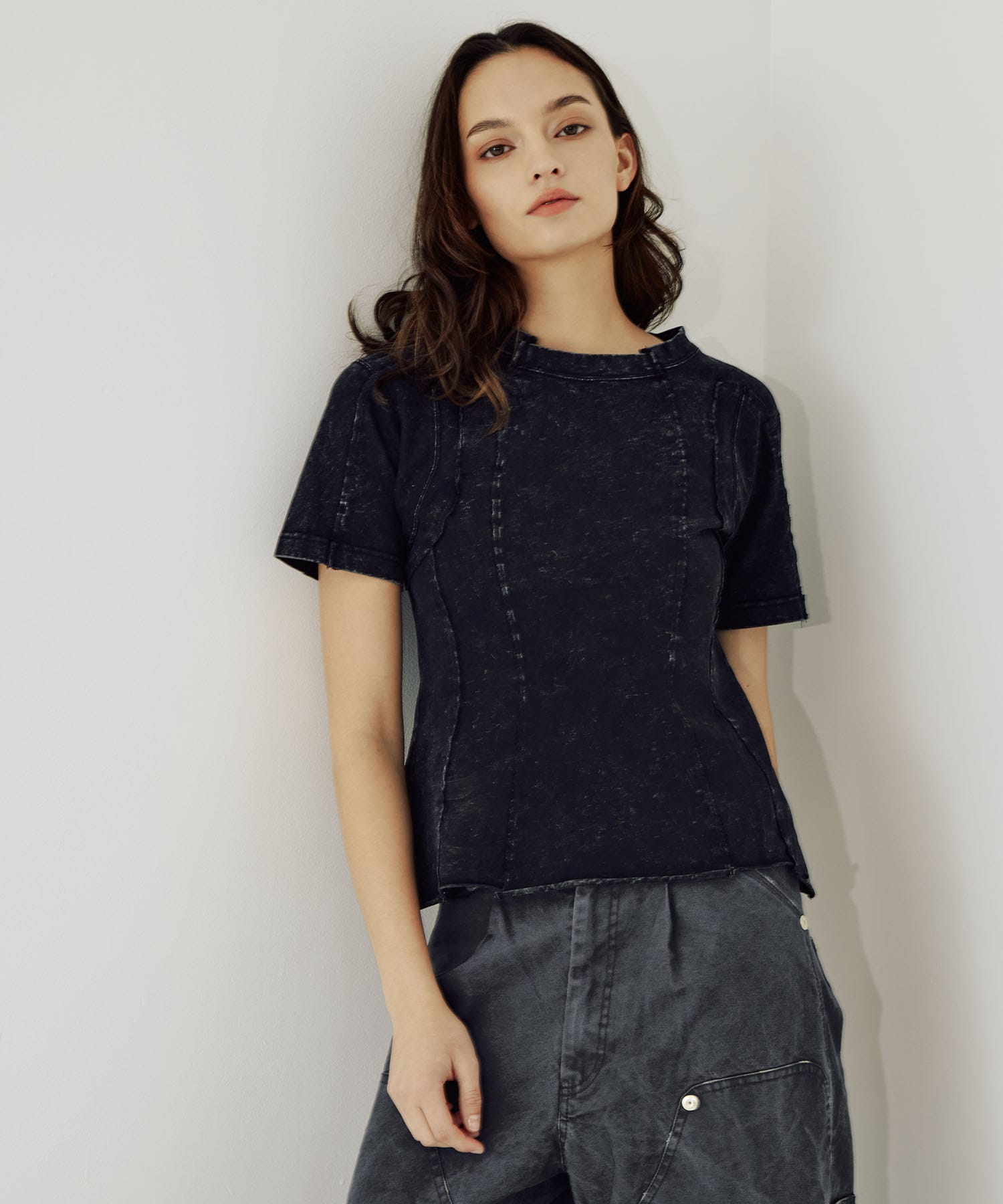 cut out slim T-shirt CONZ