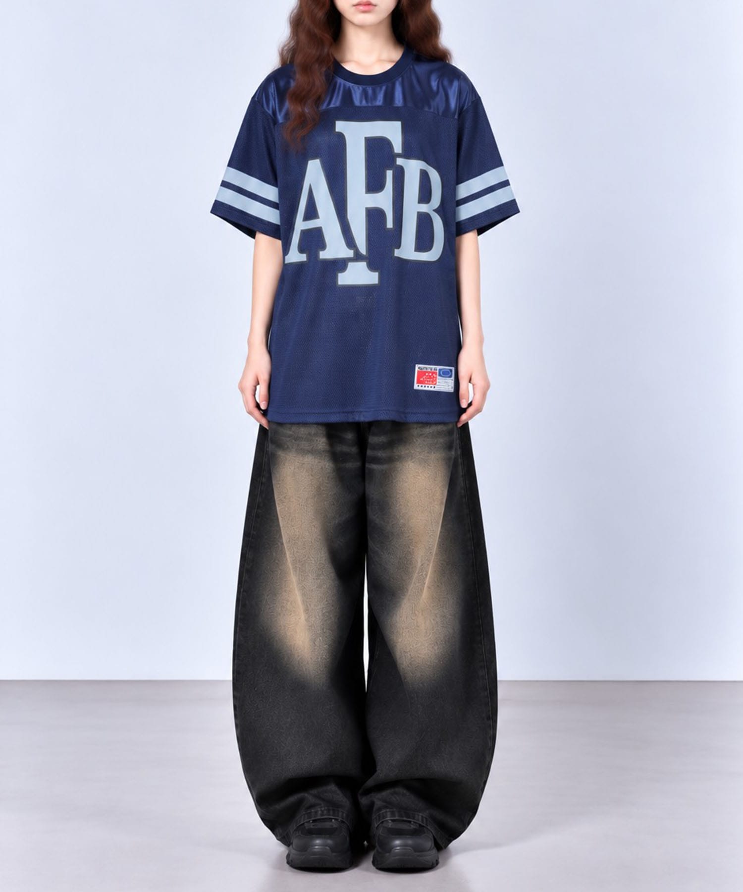 BIG LOGO MESH FOOTBALL TEE AFB
