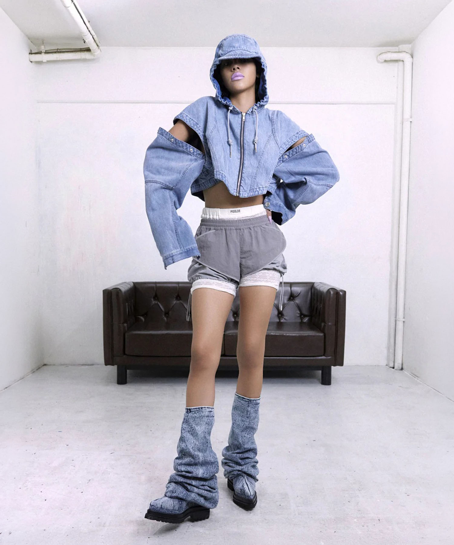 NYLON PUFFY SHORTS POOLDE
