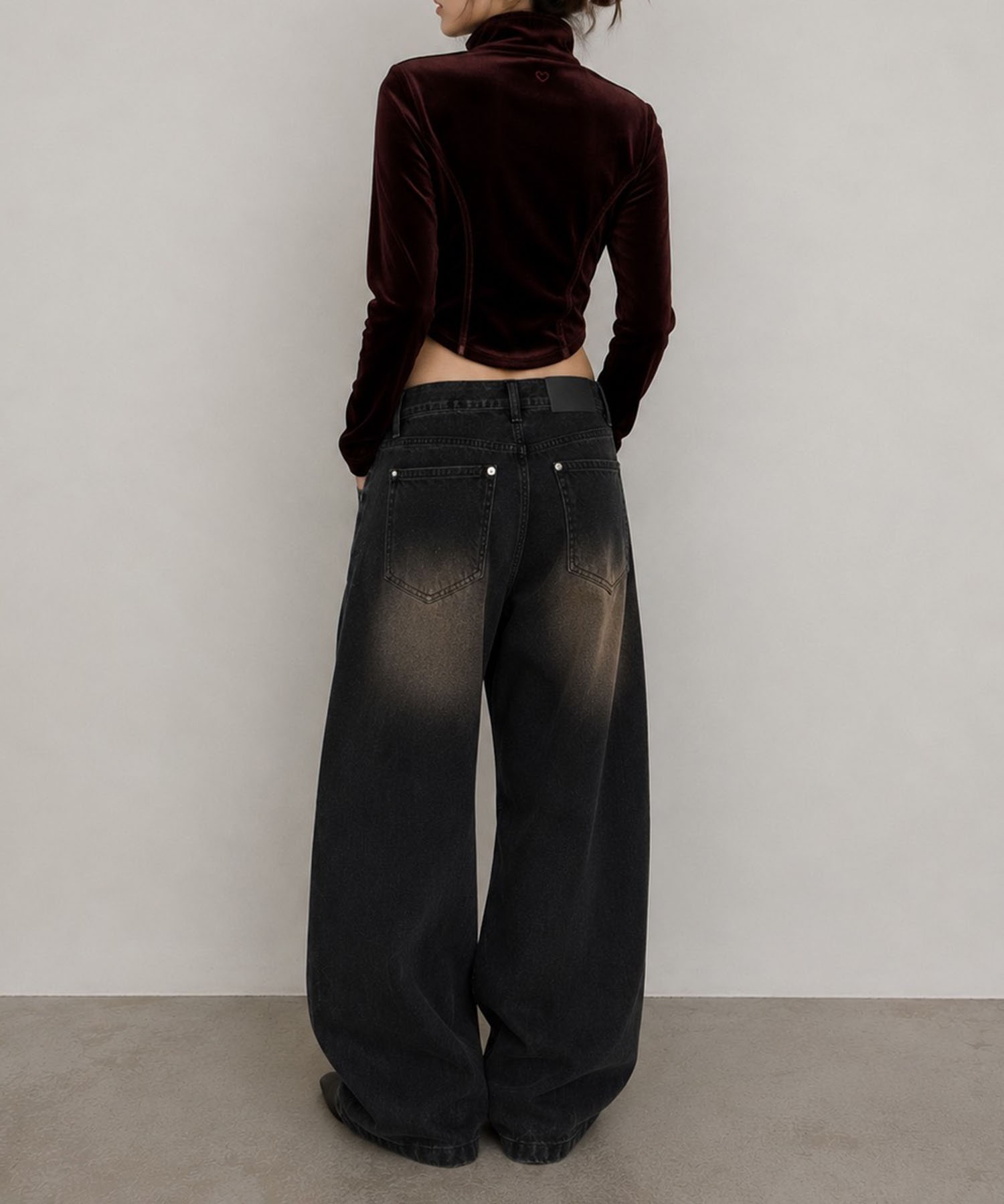 Velvet Zipup Top BASICKS