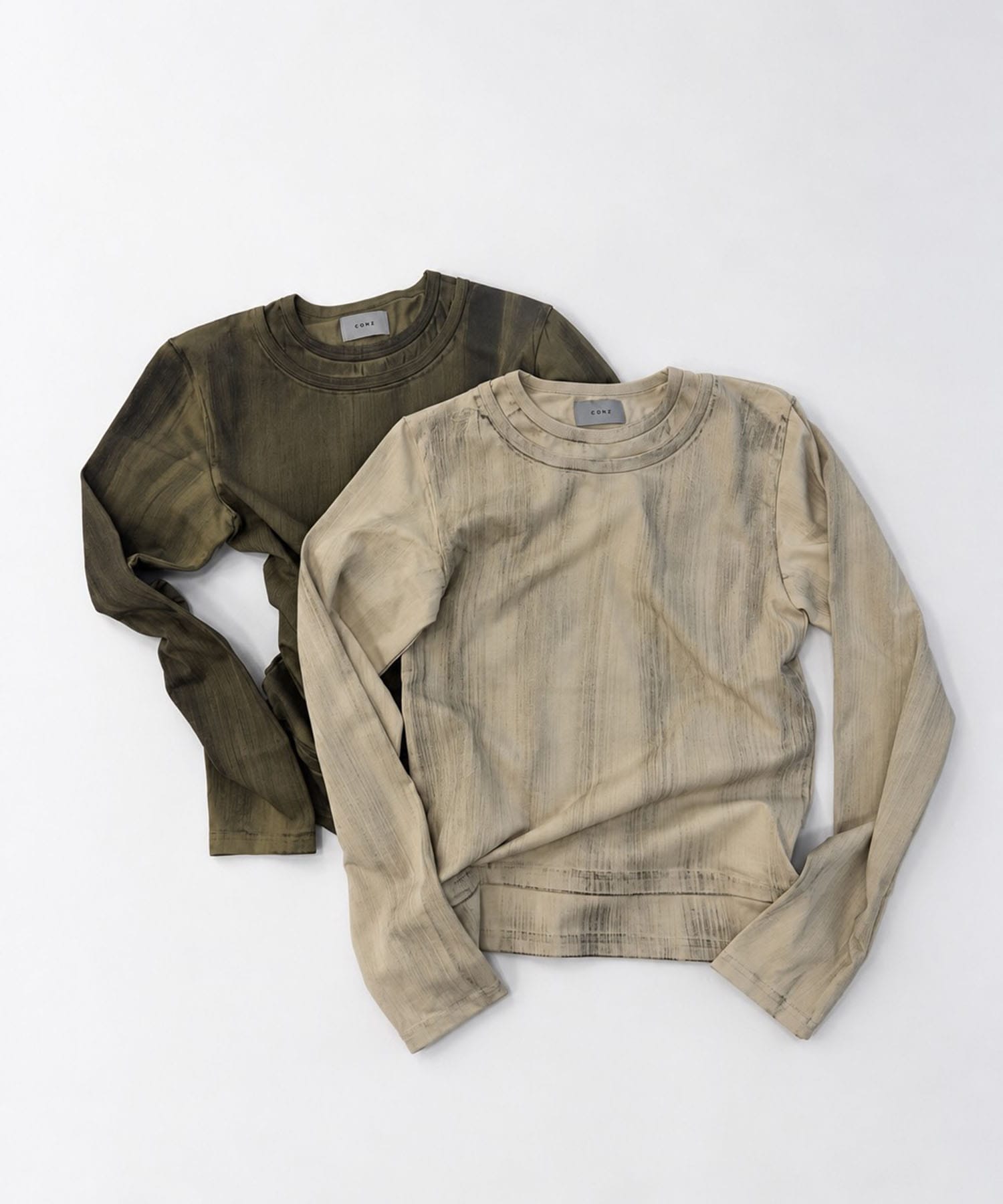 hand paint layered long sleeve tee CONZ
