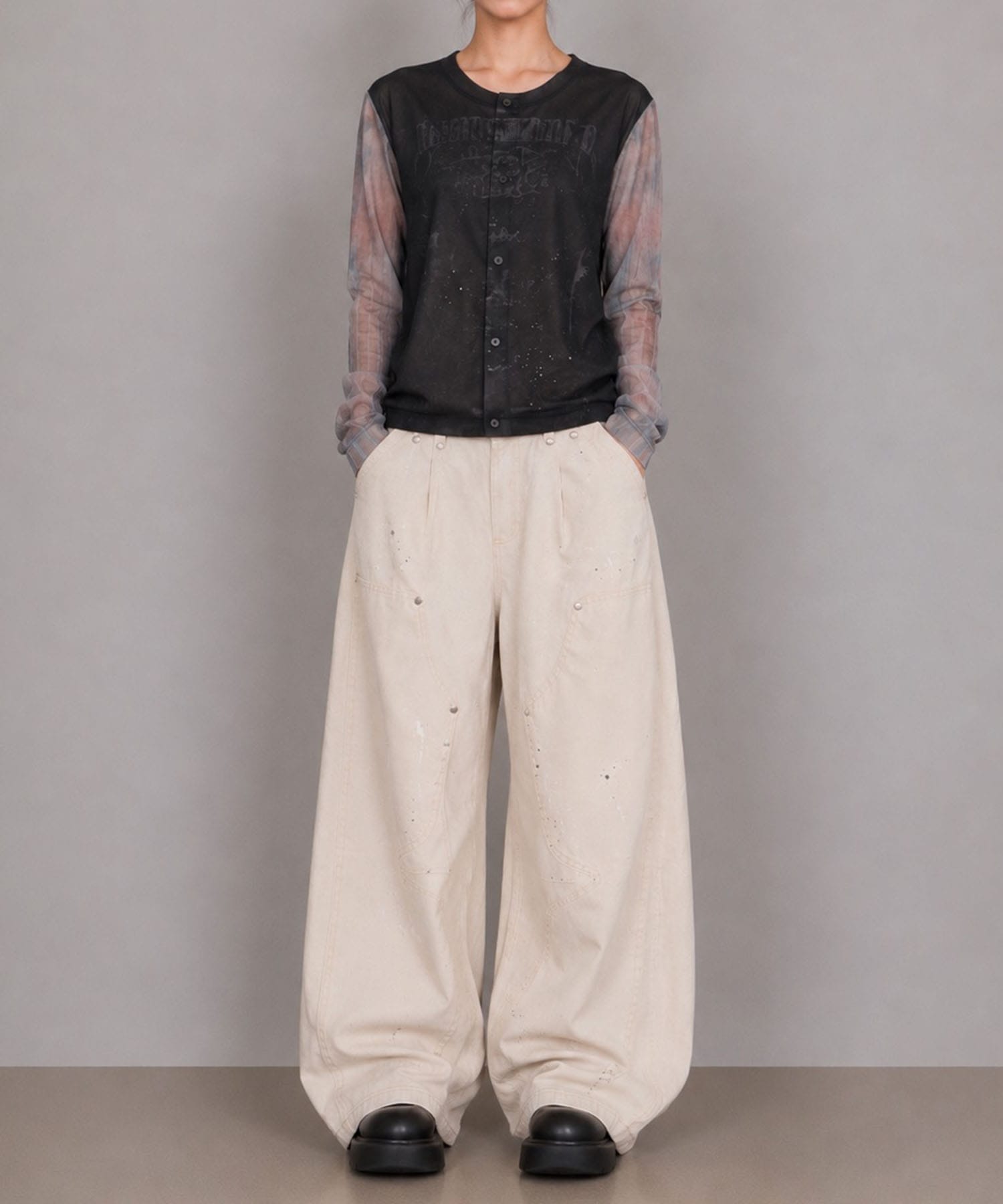 ANGEL DIAGRAM LAYERED CARDIGAN MASU