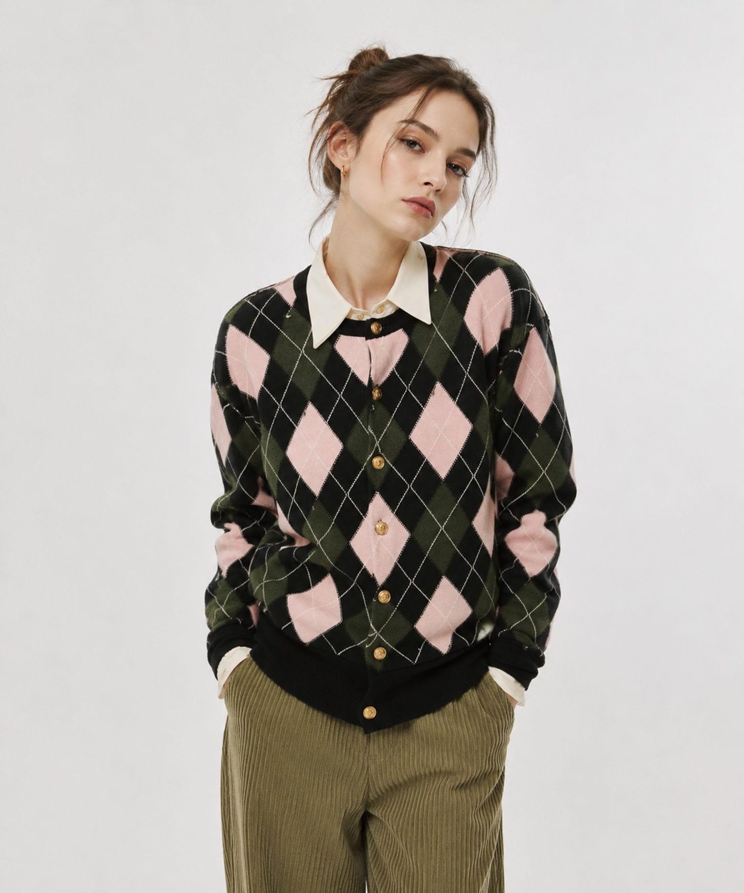 DIAMOND SCRAPED CARDIGAN MASU