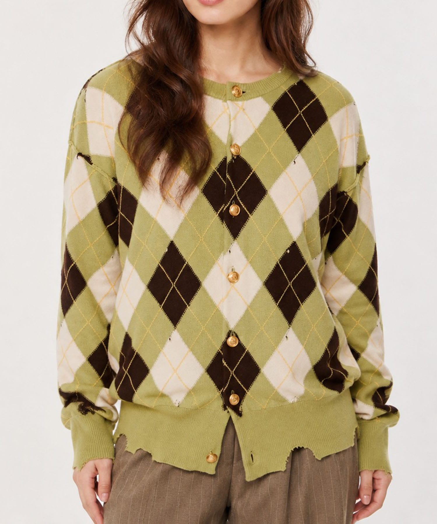 DIAMOND SCRAPED CARDIGAN MASU