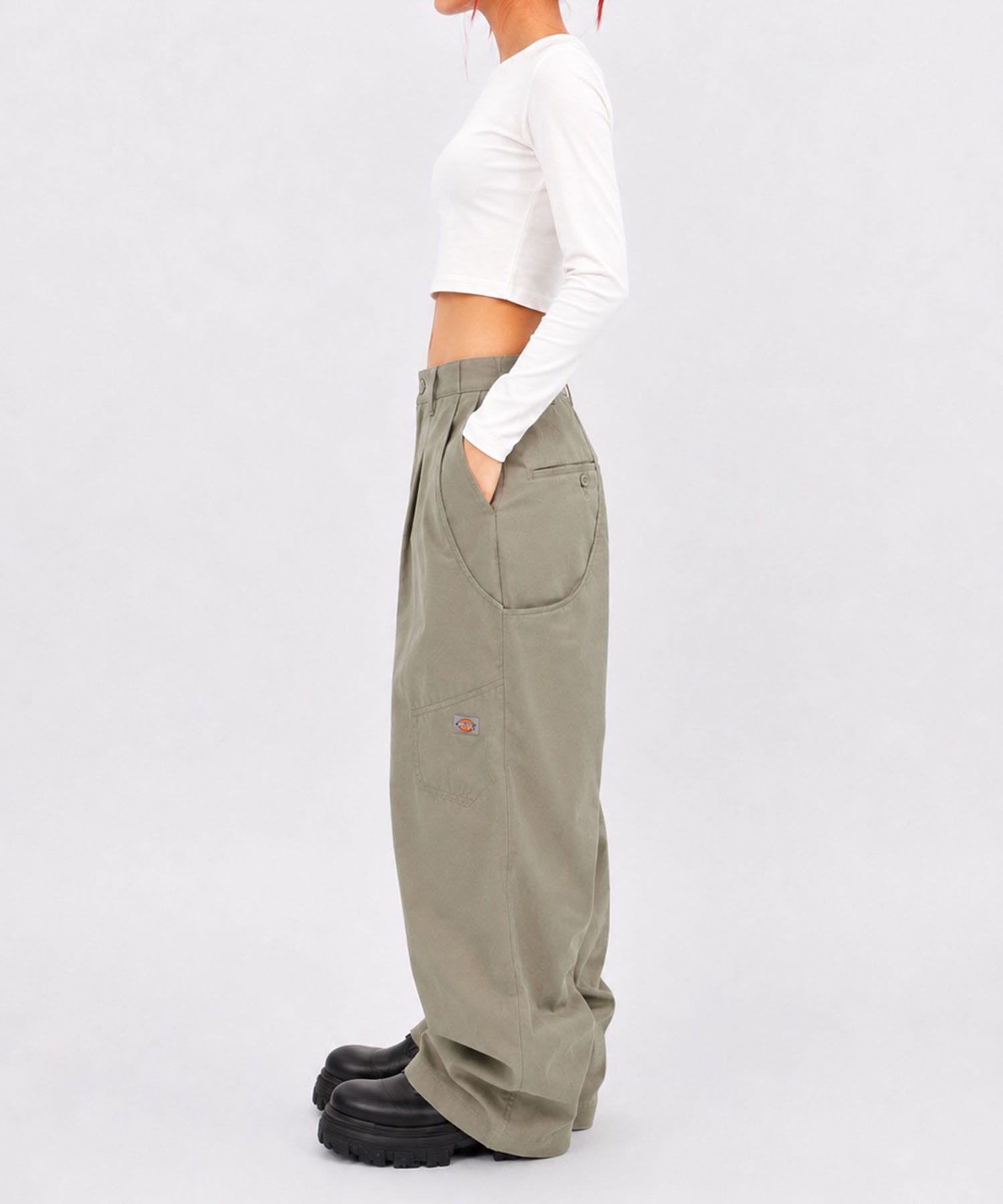 Dickies×NVRFRGT DOUBLE KNEE CURVED LEG UTILITY WORK PANTS NVRFRGT