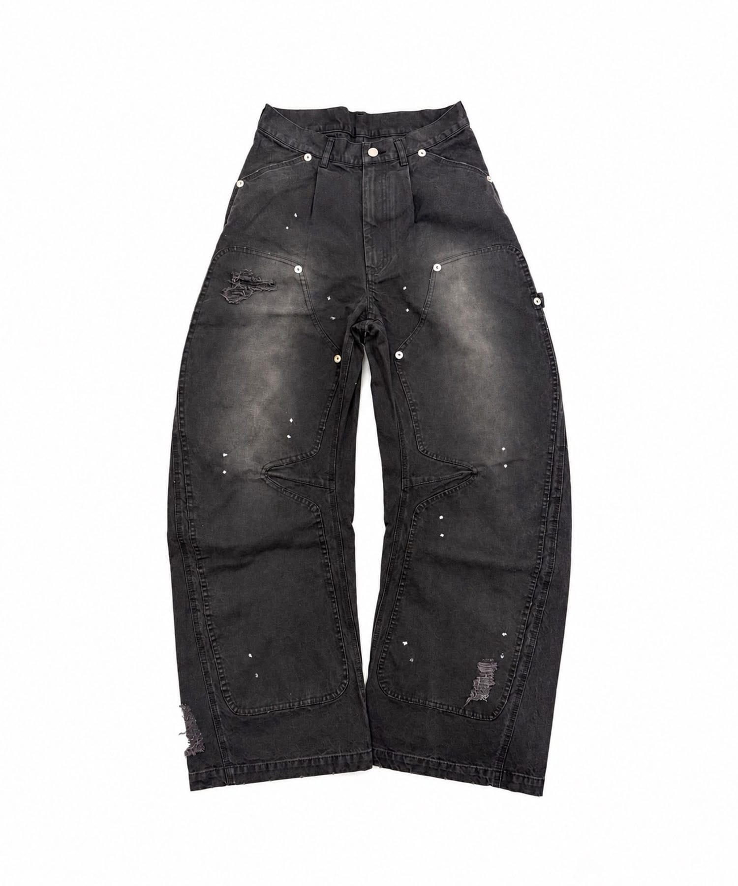 KOWGA×duck double knee curved pants CONZ