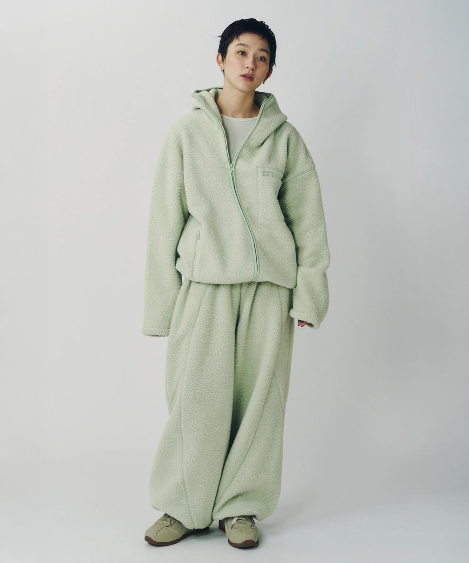 switching boa pants(unisex)/l mint Knuth Marf