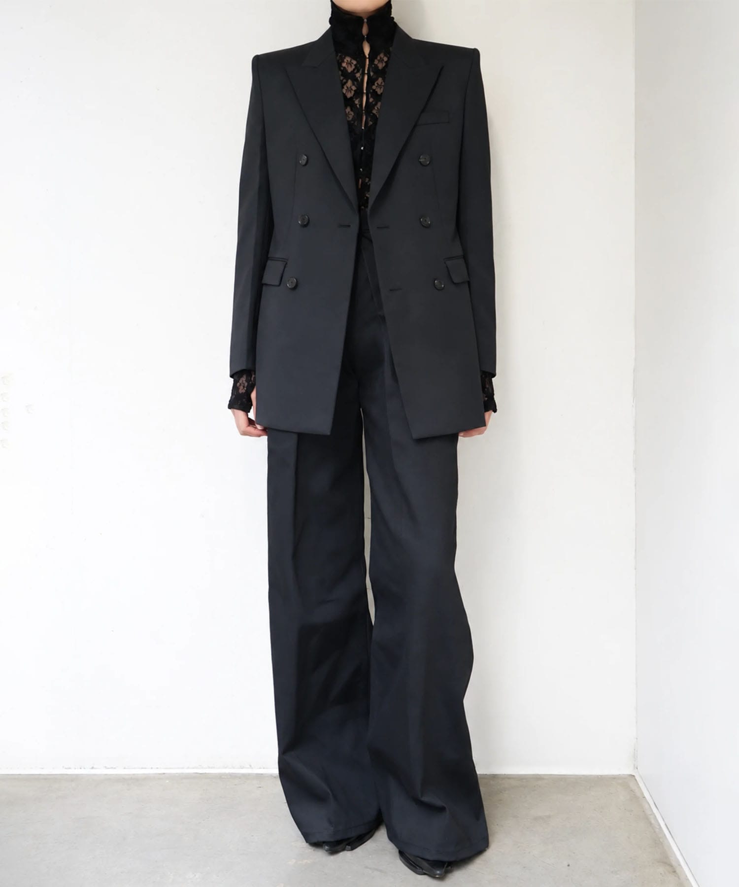 WOOL GABARDINE DOUBLE BREASTED JACKET JOHN LAWRENCE SULLIVAN