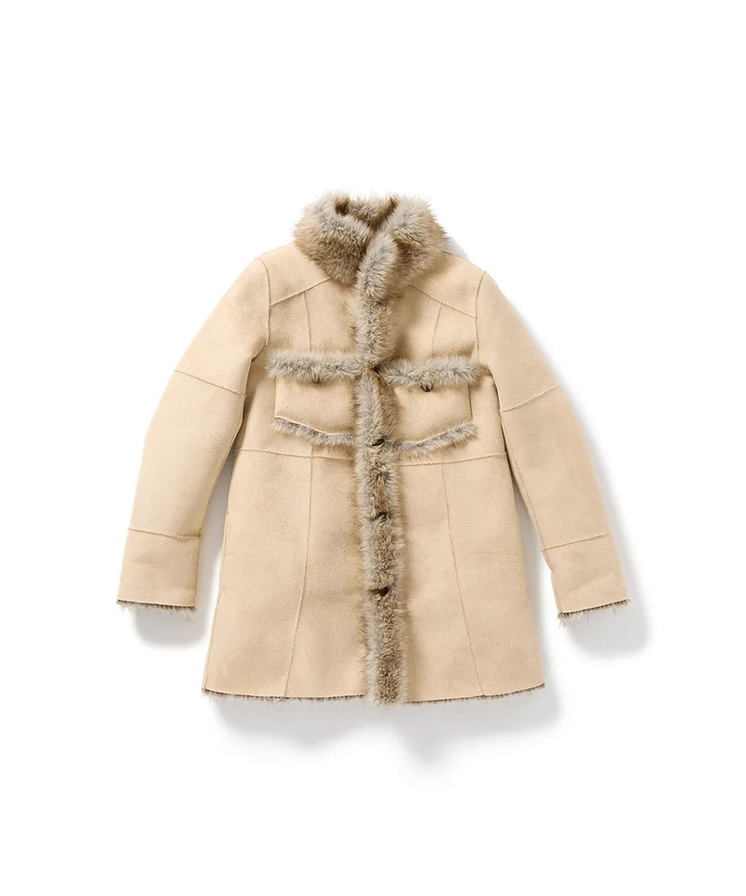 Paneled Reversible Fur Coat PERVERZE