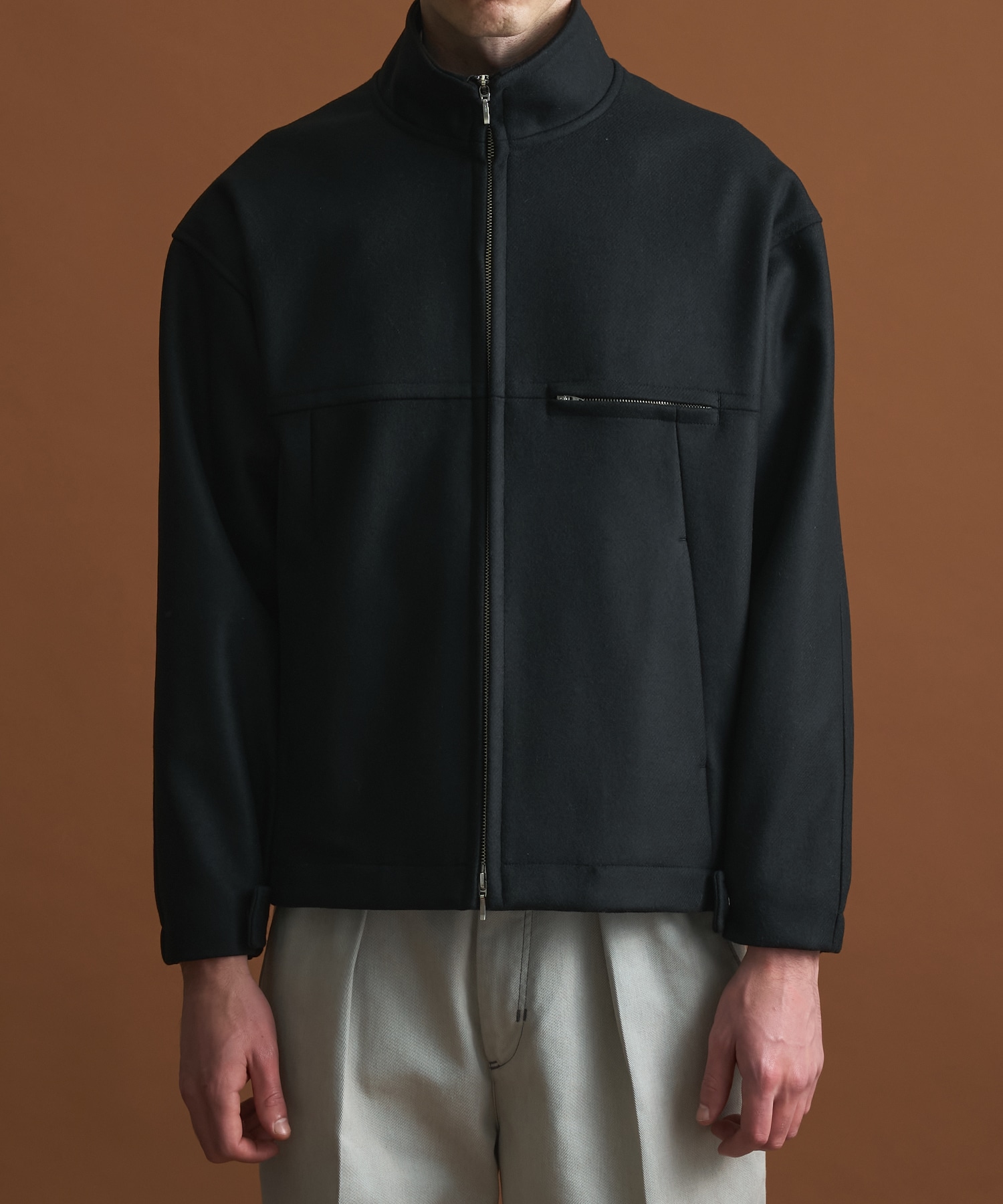 S140 STAND COLLAR ZIP BLOUSON CONZ