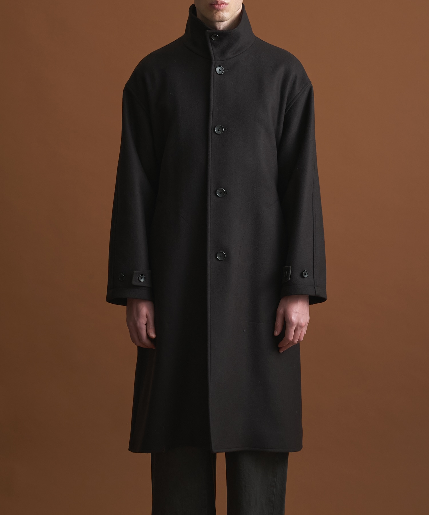 S140 メルトンオーバーサイズスタンドコート CONZ