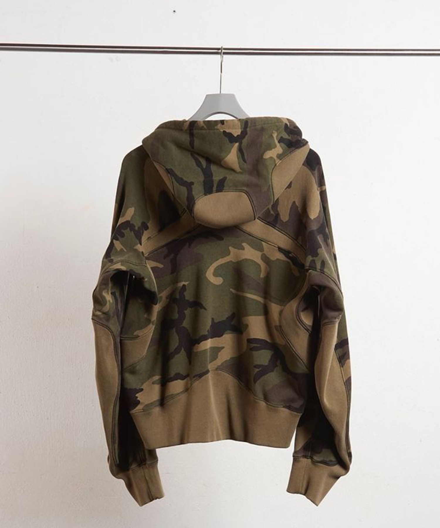 PANELLED ZIP UP HOODIE NVRFRGT