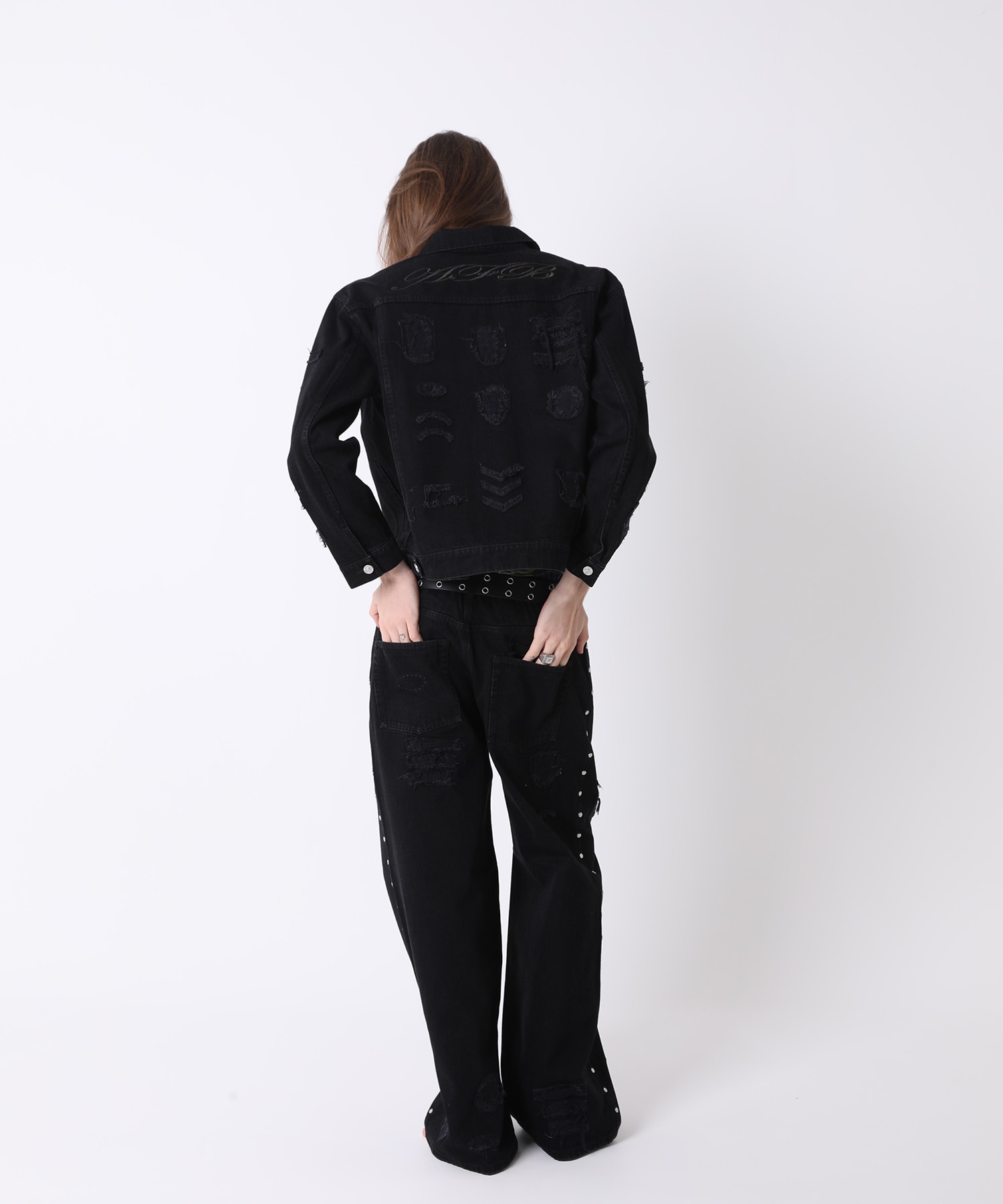 PATCHED DENIM PANTS AFB