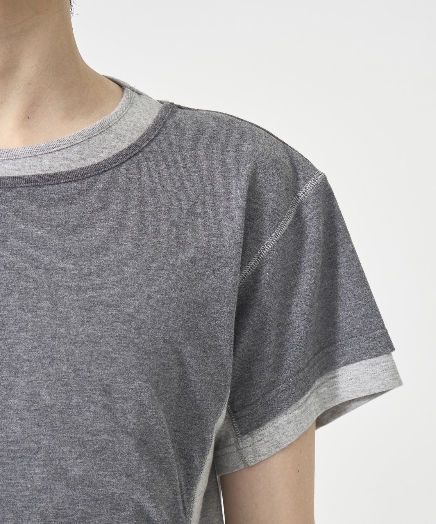 別注 LAYERD SHORT SLEEVE T-SHIRT NVRFRGT