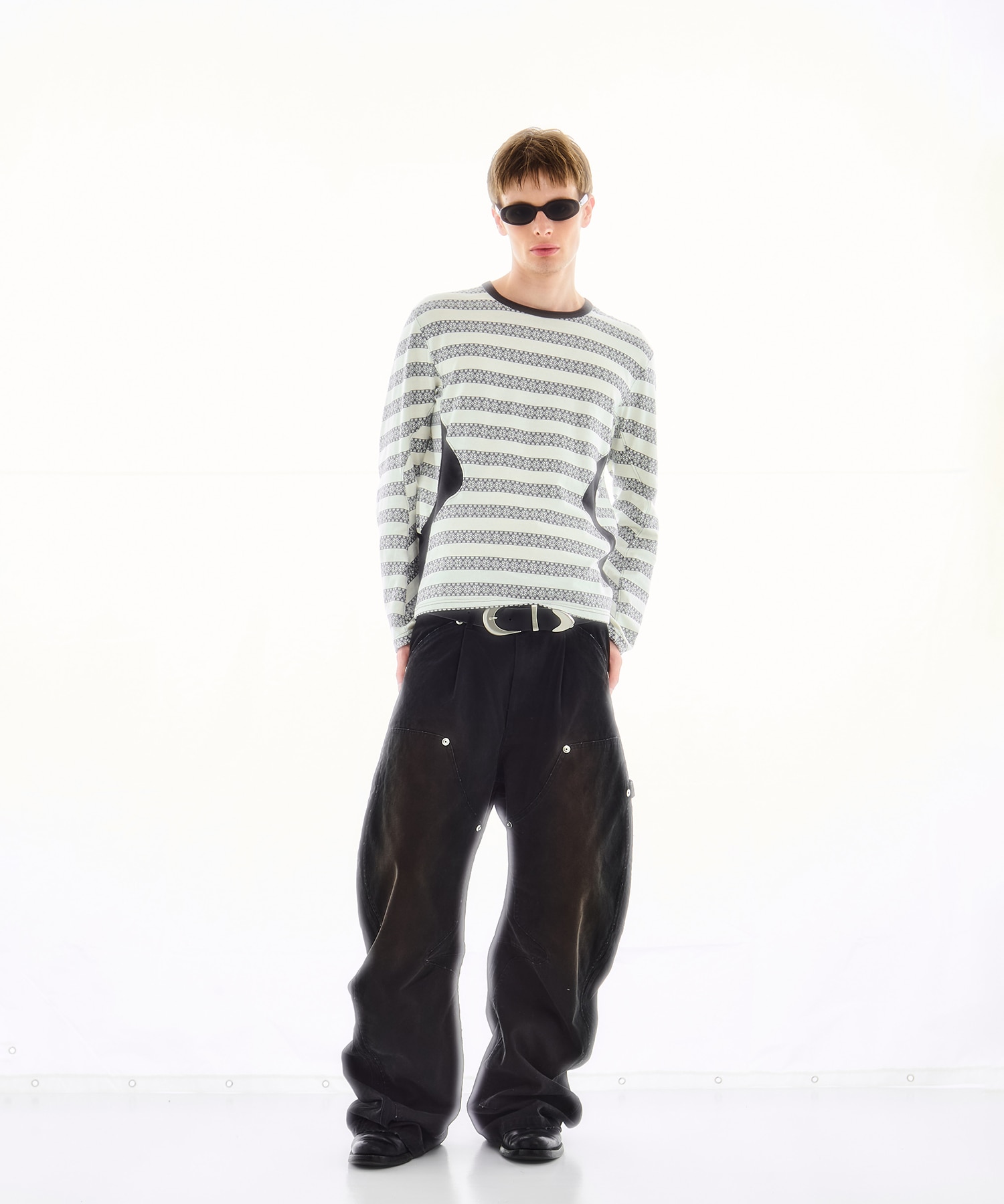 DUCK DOUBLE KNEE CURVED LEG PANTS CONZ