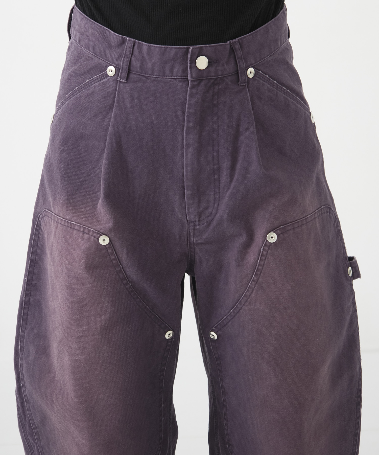 DUCK DOUBLE KNEE CURVED LEG PANTS CONZ