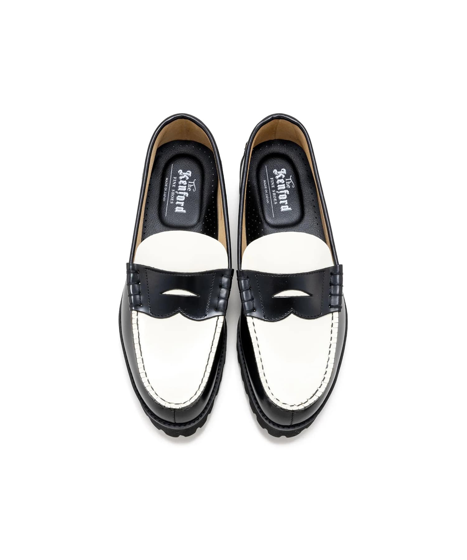 TANK SOLE LOAFERS BLACK WHITE The Kenford FINESHOES
