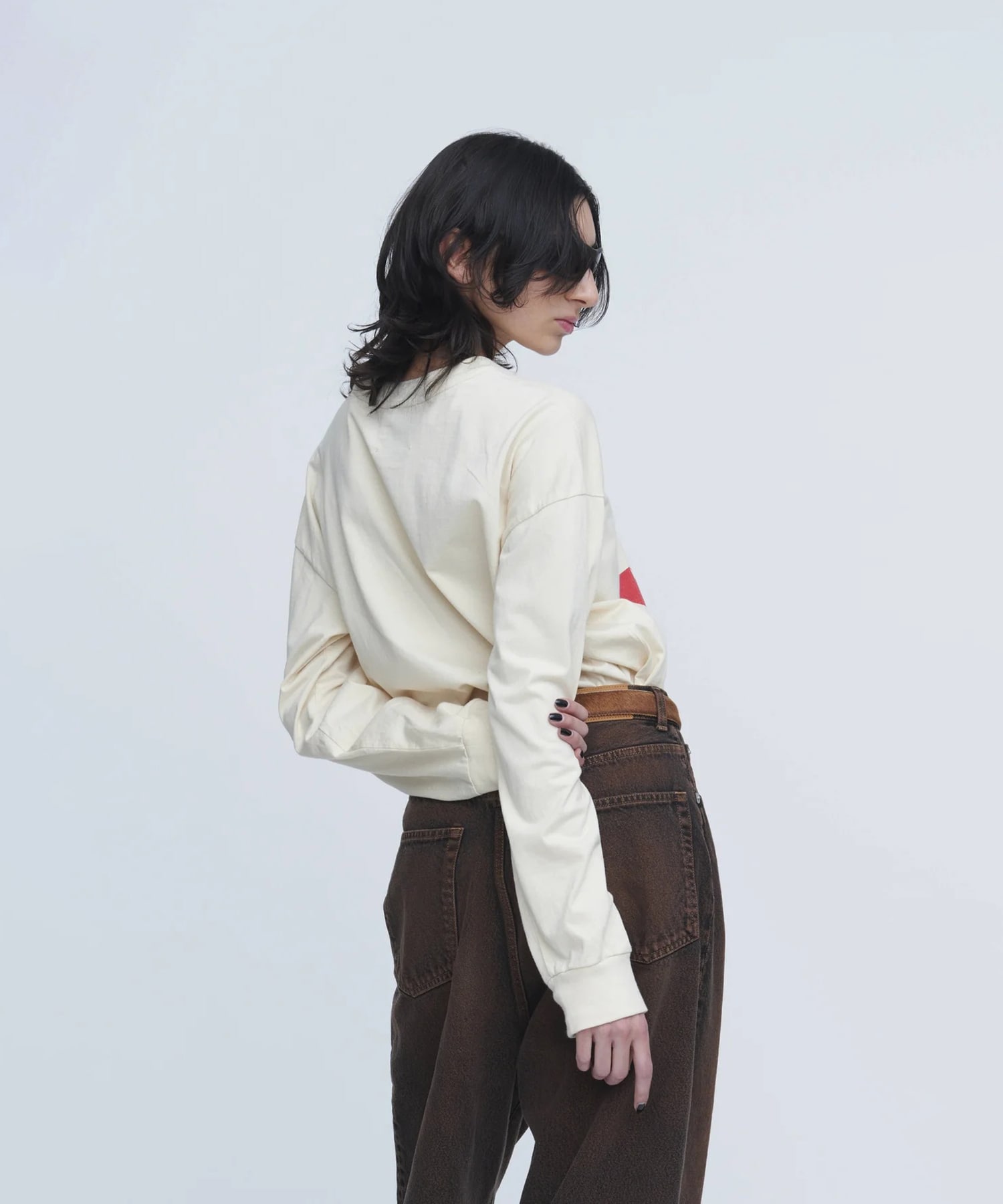 No35 Long Sleeve Loose Fit RED INSCRIRE
