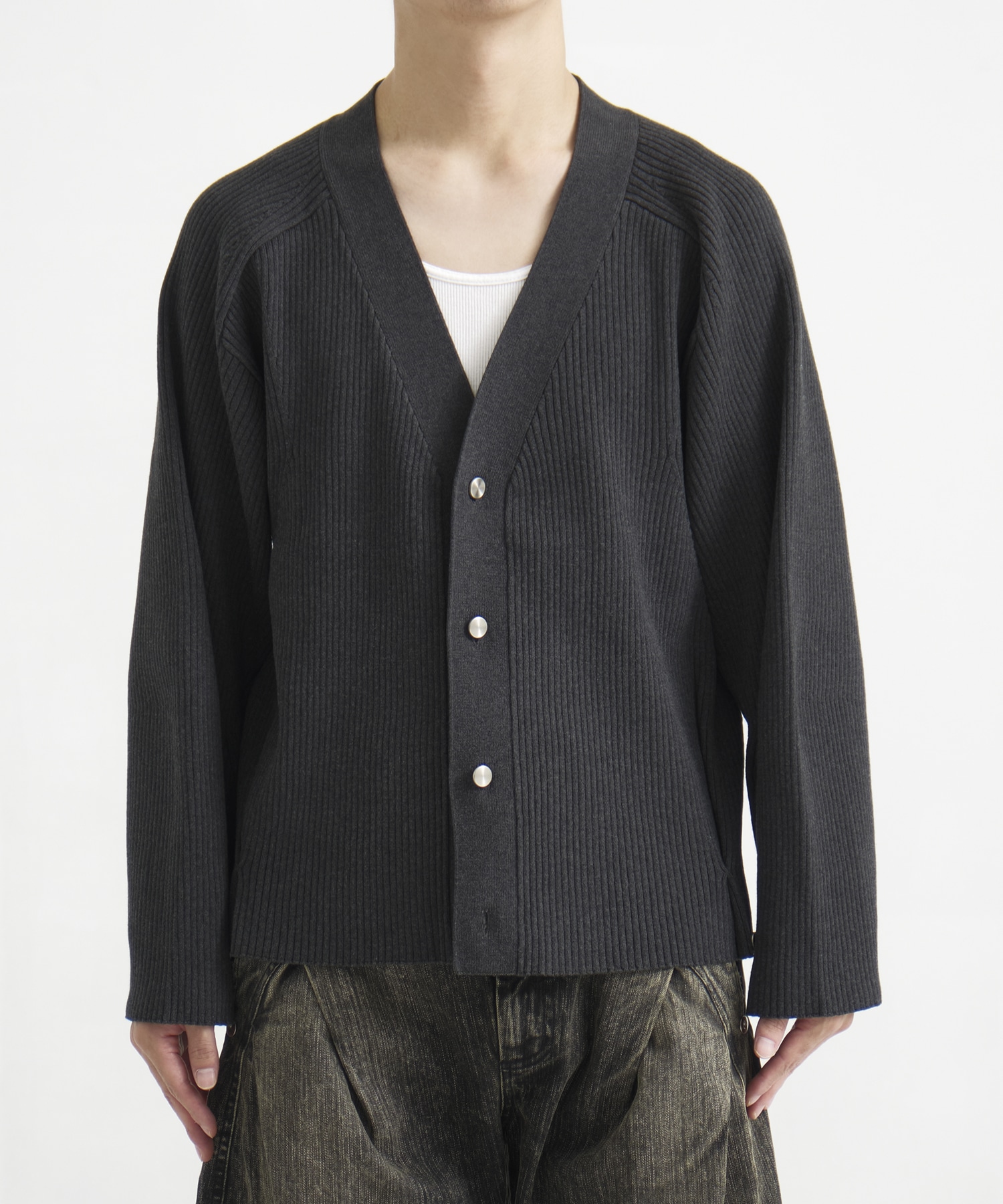 RIB OVER SIZE CARDIGAN CONZ