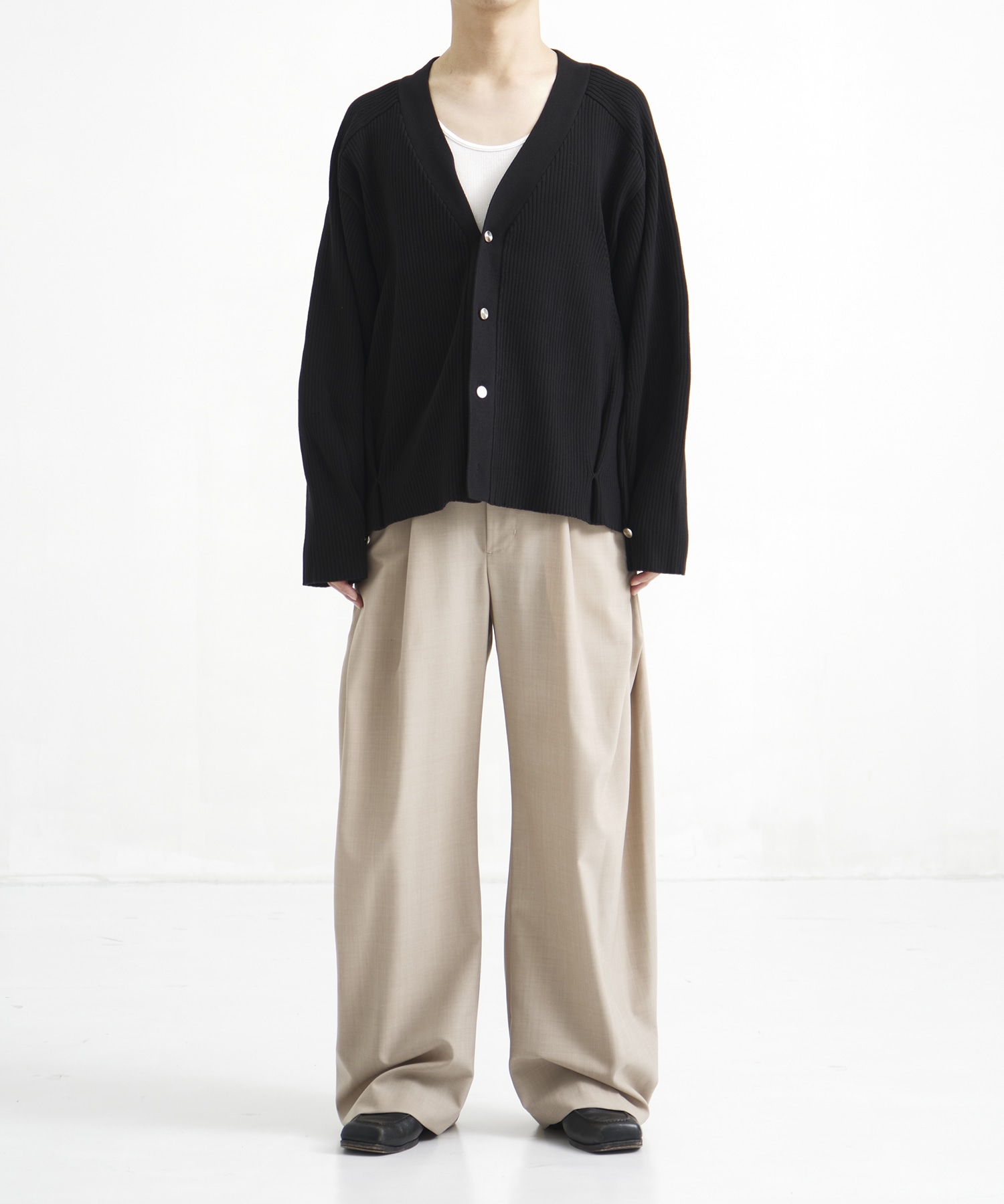 RIB OVER SIZE CARDIGAN CONZ