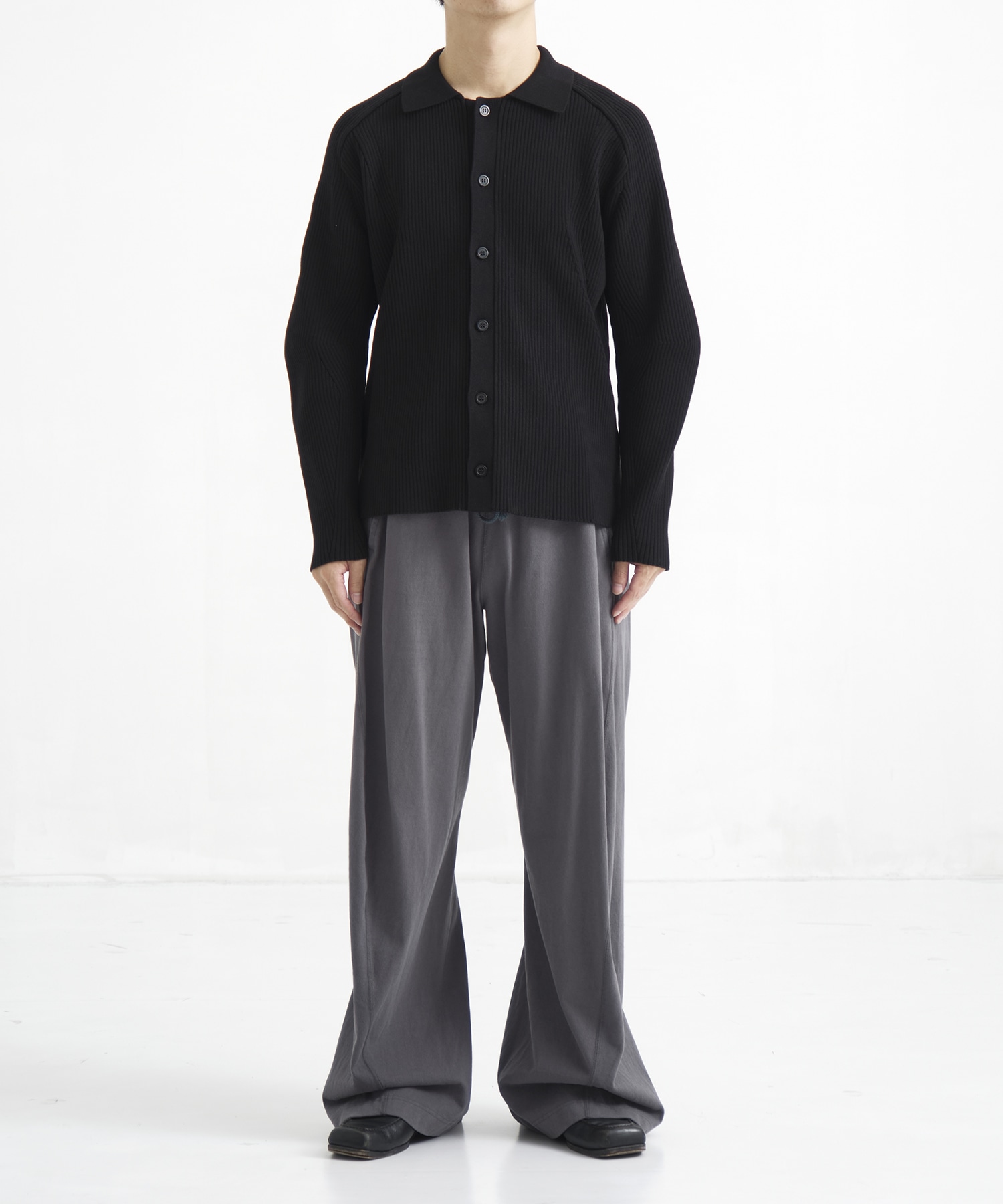 RIBBED SHIRT CARDIGAN CONZ
