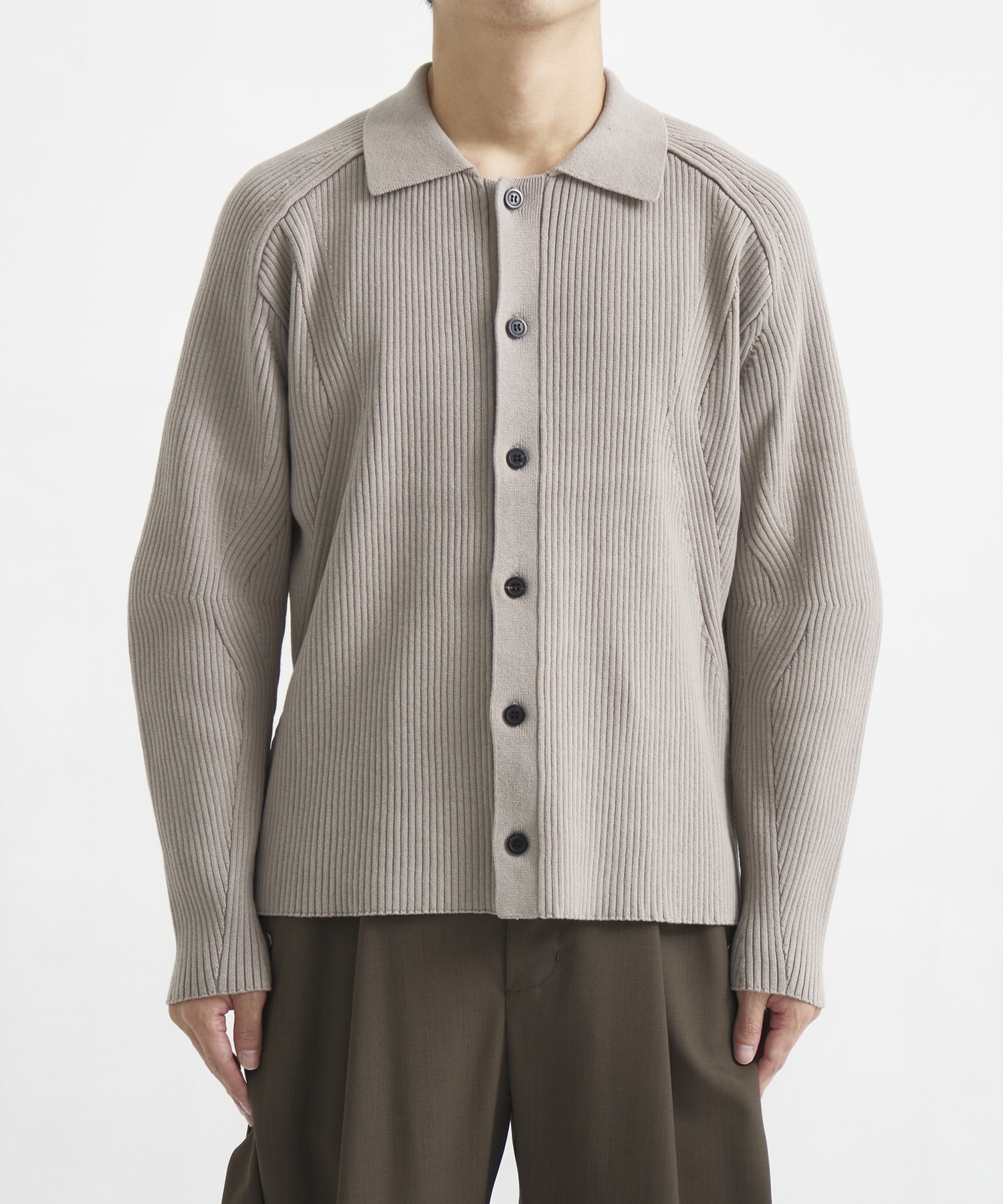 RIBBED SHIRT CARDIGAN CONZ