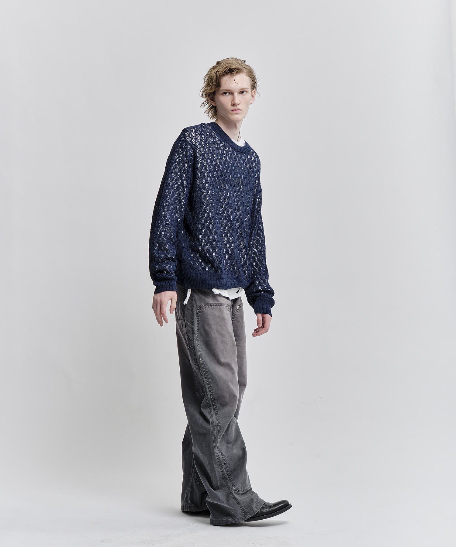 DUCK DOUBLE KNEE CURVED LEG PANTS CONZ