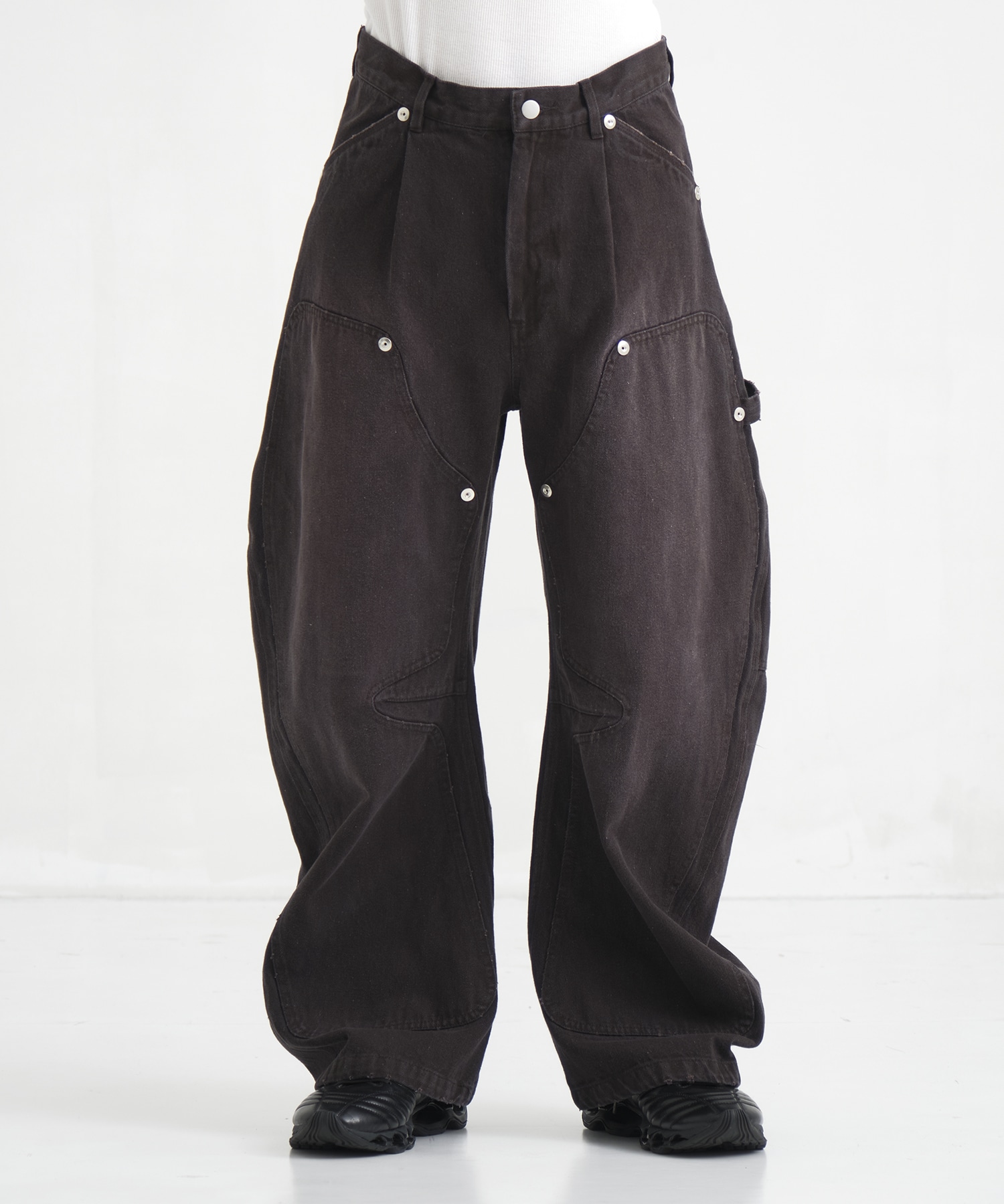 DUCK DOUBLE KNEE CURVED LEG PANTS CONZ