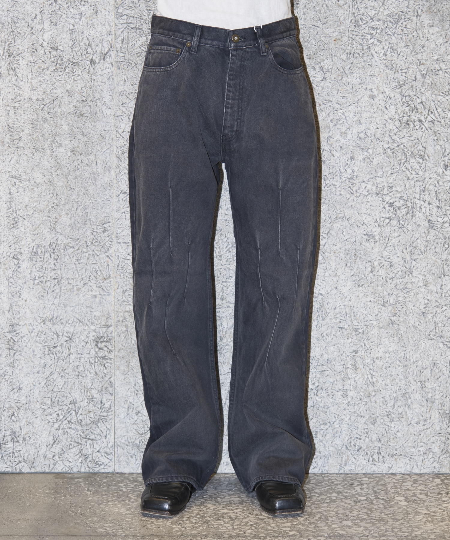 GEOMETRY DENIM PANTS STEAF