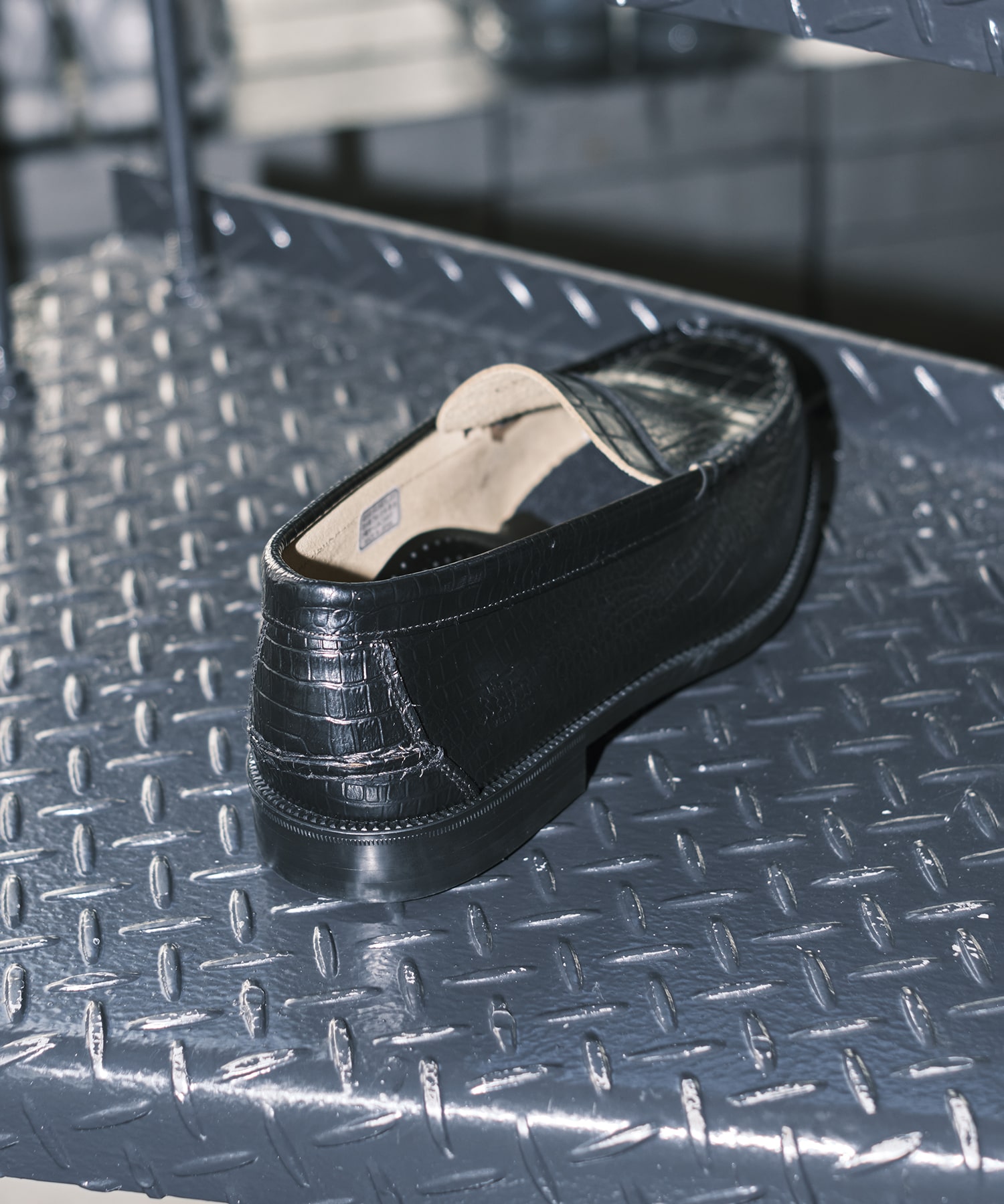 EMBOSSED LOAFERS BLACK CROCODILE COMBI The Kenford FINESHOES