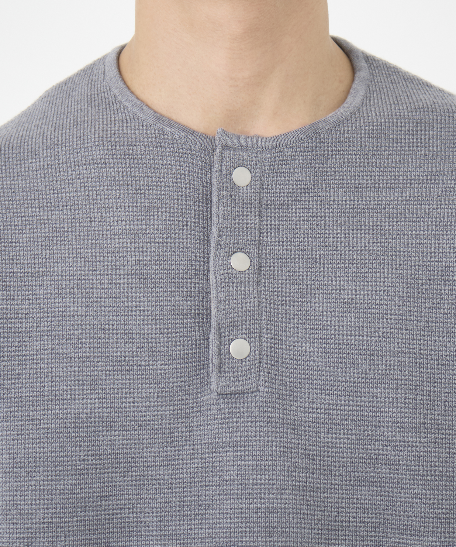 WOOL WAFFLE HENRY KNIT CONZ