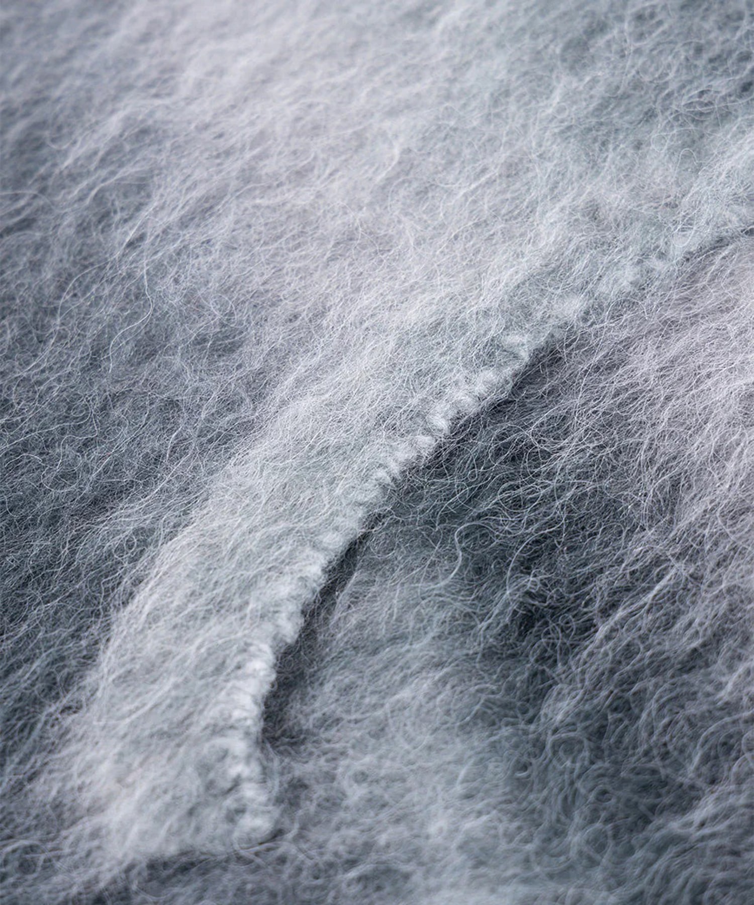 Gradation Mohair Zip Knit WOKE EDGE