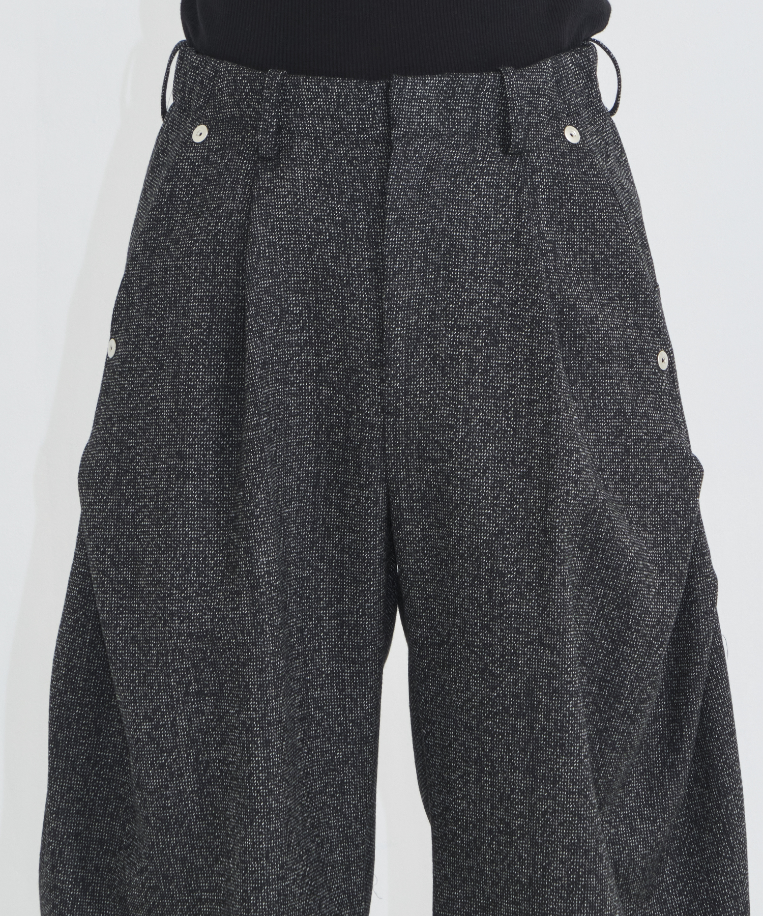 CURVE LEG TROUSERS TWEED CONZ
