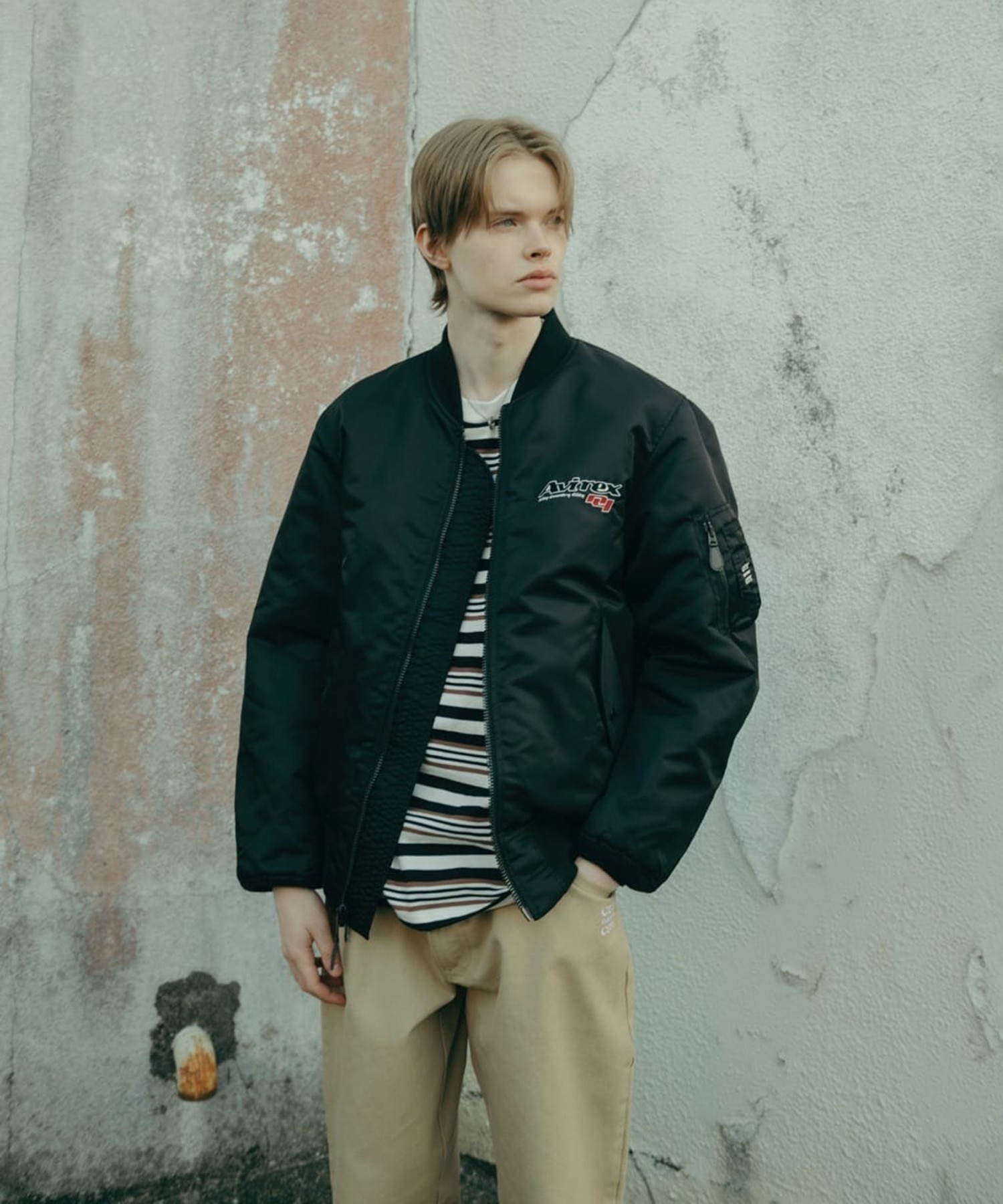 CITY COUNTRY CITY×AVIREX APPLIQUE LOGO MA-1 CITY COUNTRY CITY