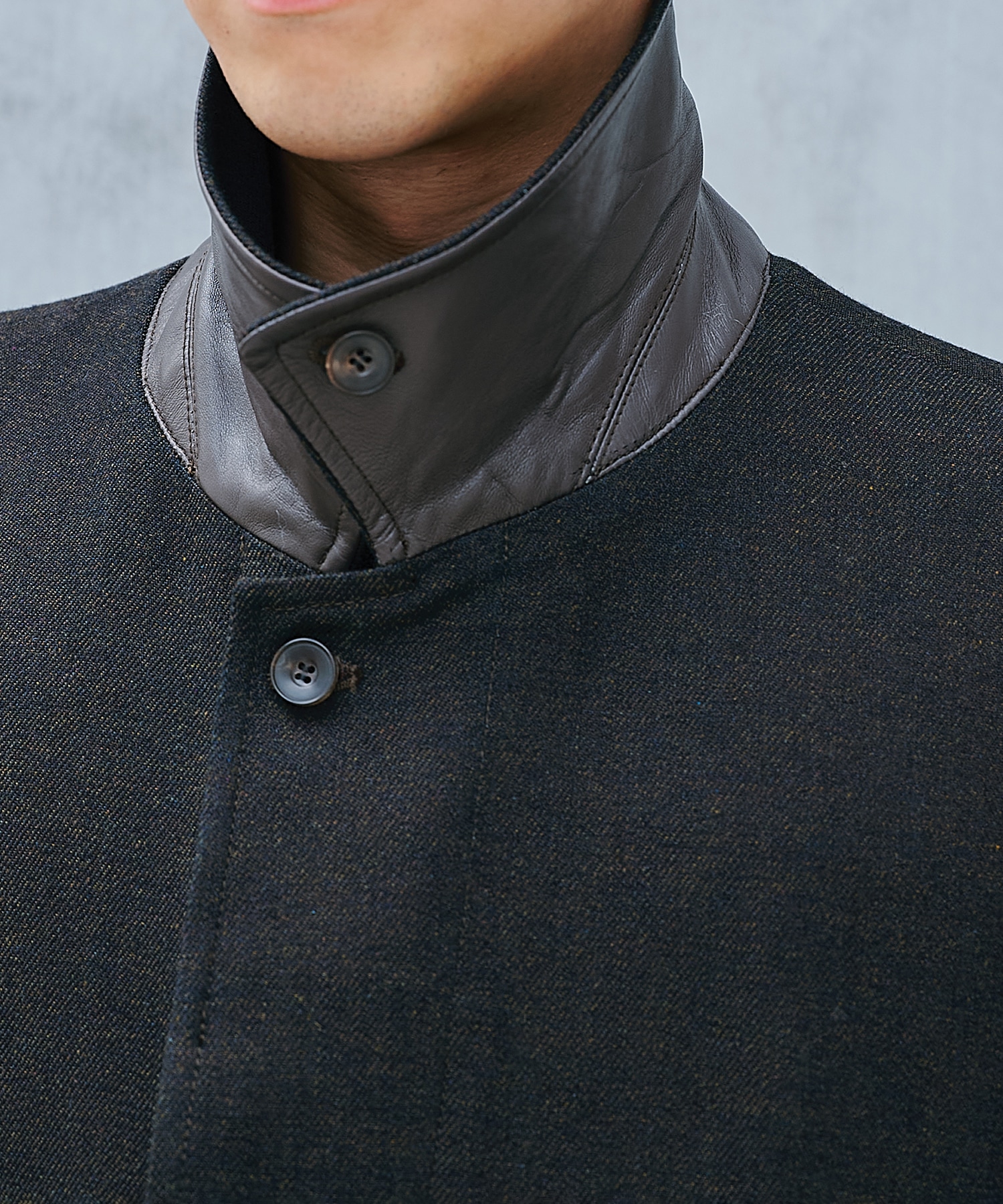 COTTON WOOL Soutien Collar Coat(2 DARK BROWN): Nomat: MENS